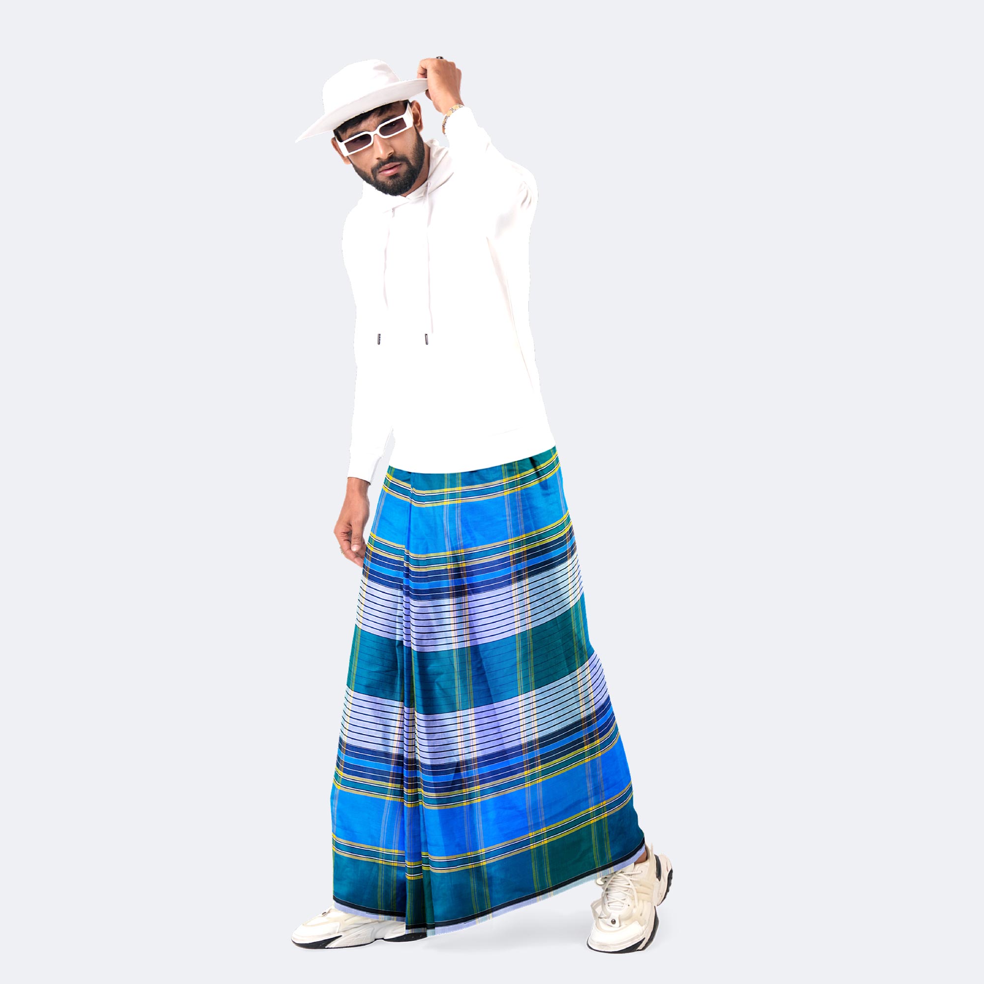 Cotton Stripe & Check Lungi - Torongo