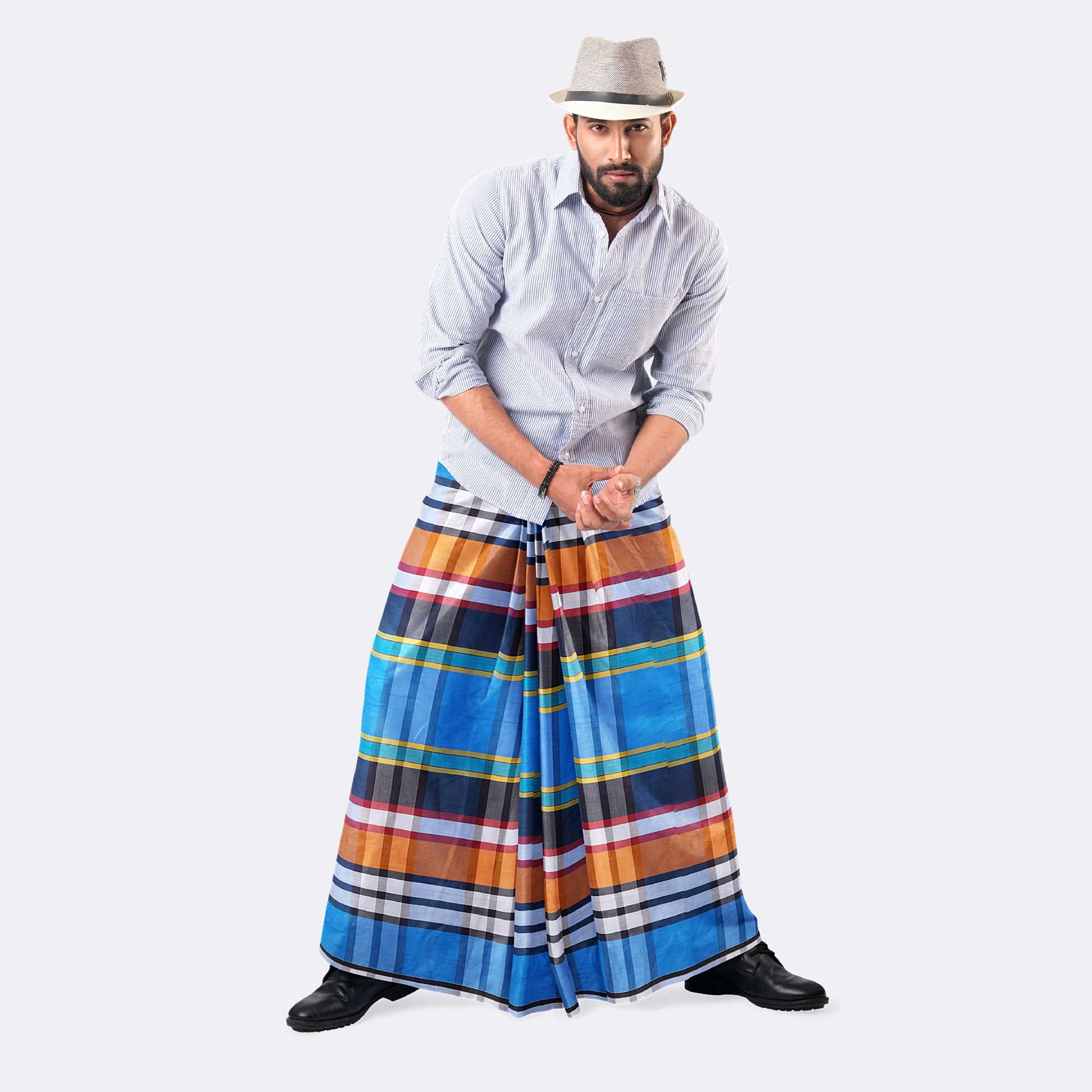 Multicolor Check Design Cotton Lungi - Torongo