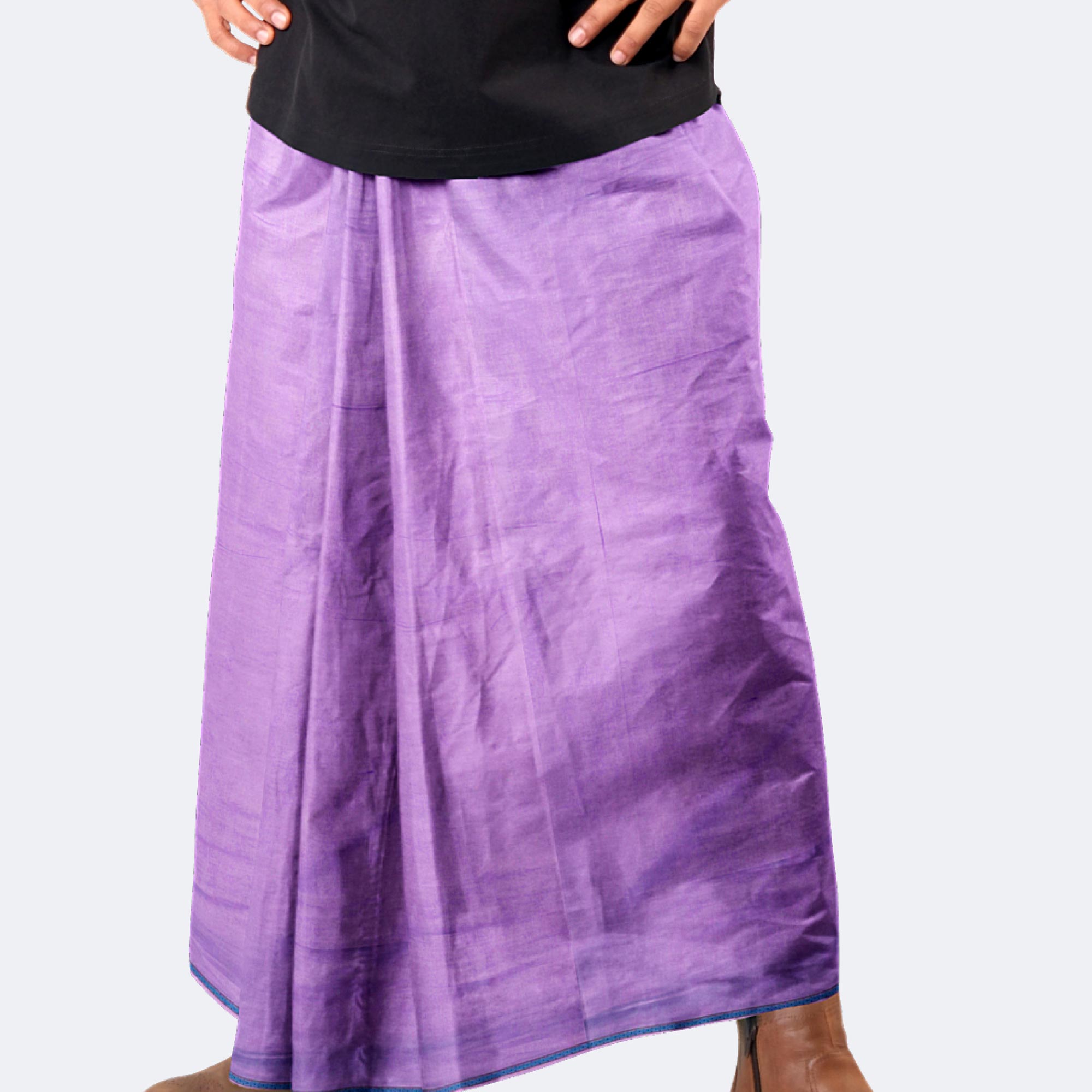 Orchid Violet Color Solid Lungi - Apurbo