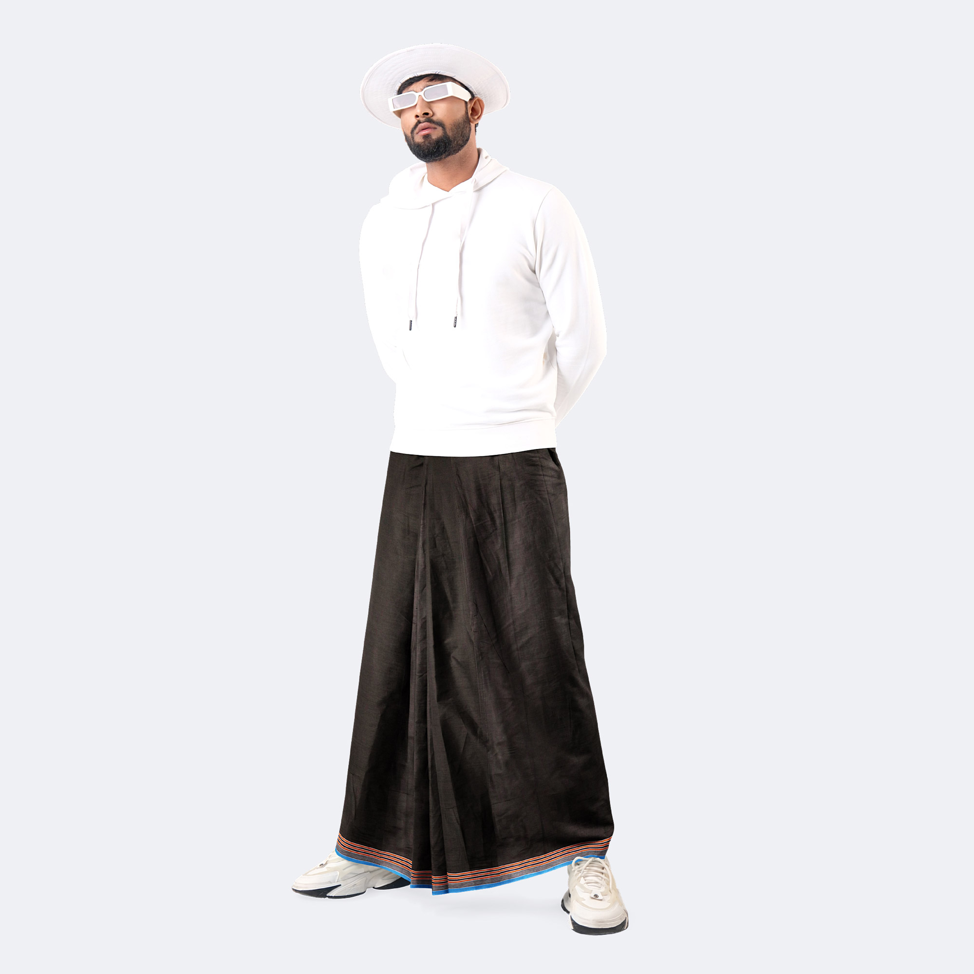 Jet Black Classic Lungi - Ashapurno