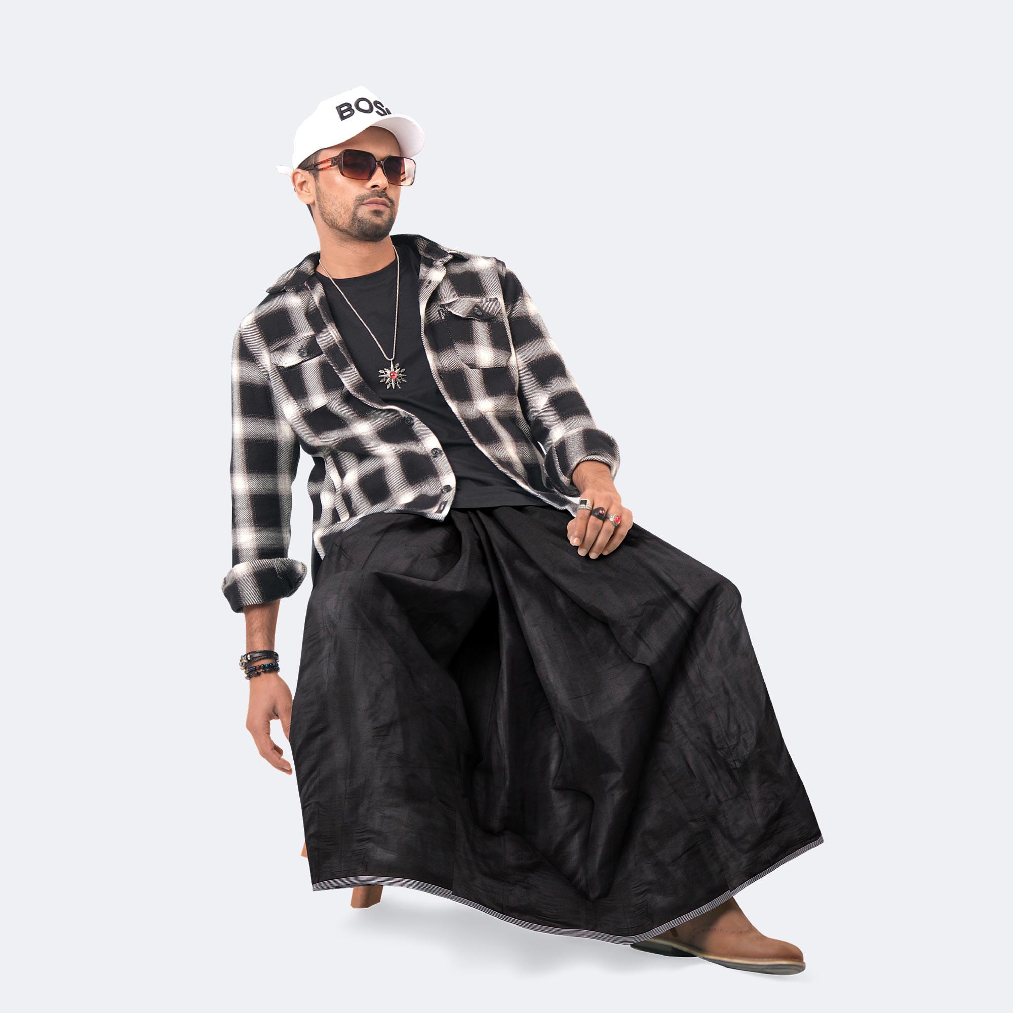 Midnight Black Lungi - Ashapurno