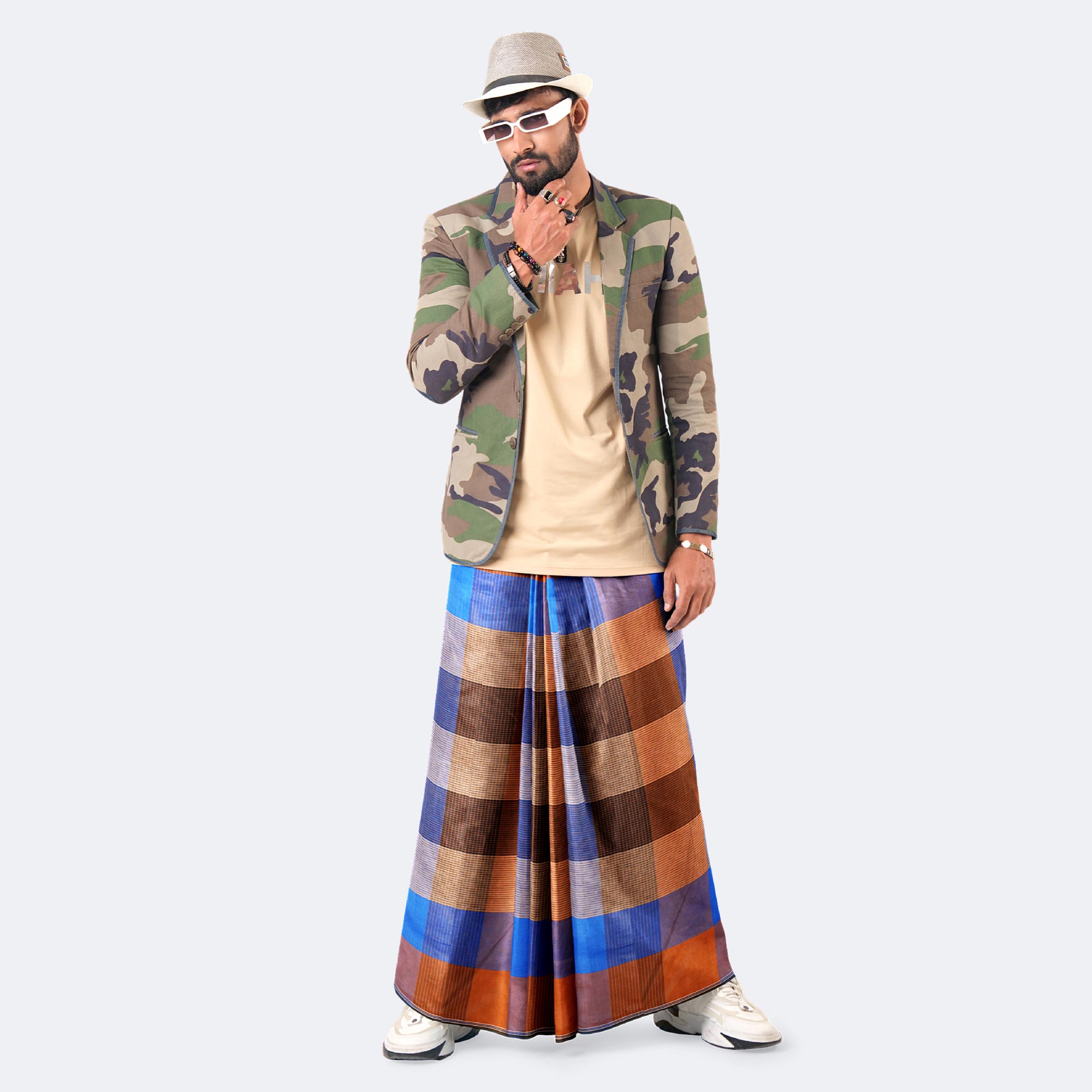 Multicolor Cotton Lungi - Ashirbad