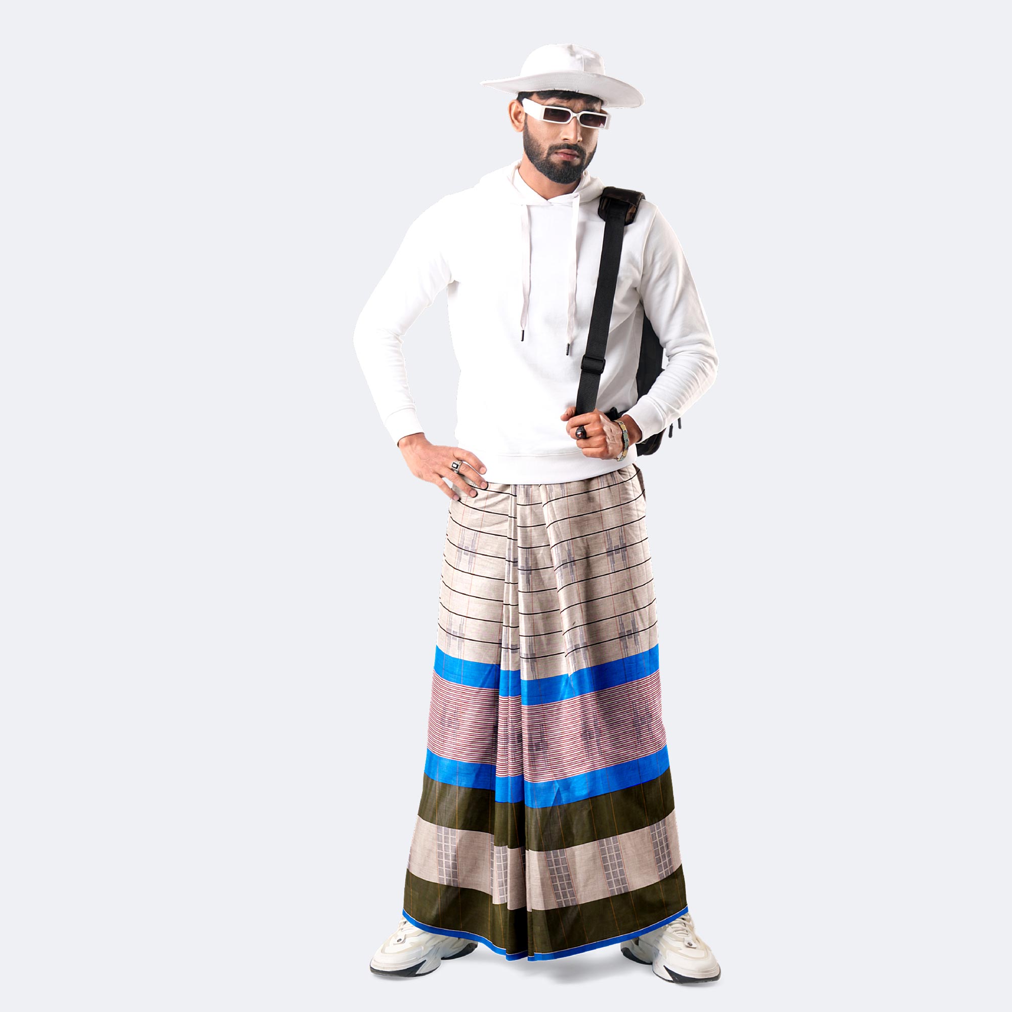 Multicolor 100% Cotton Lungi - Beautiful