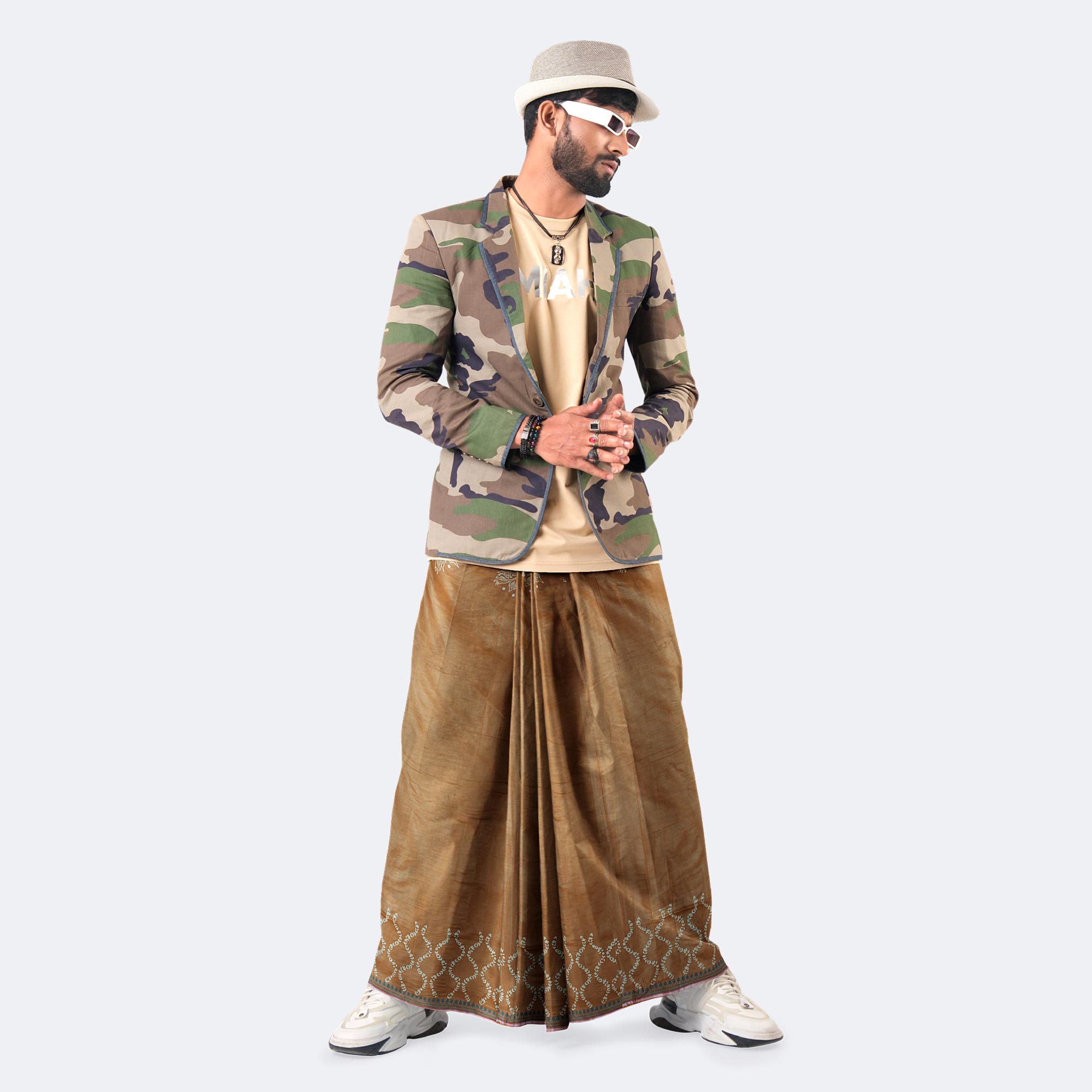 Brown Color Solid Lungi - Bikkhato