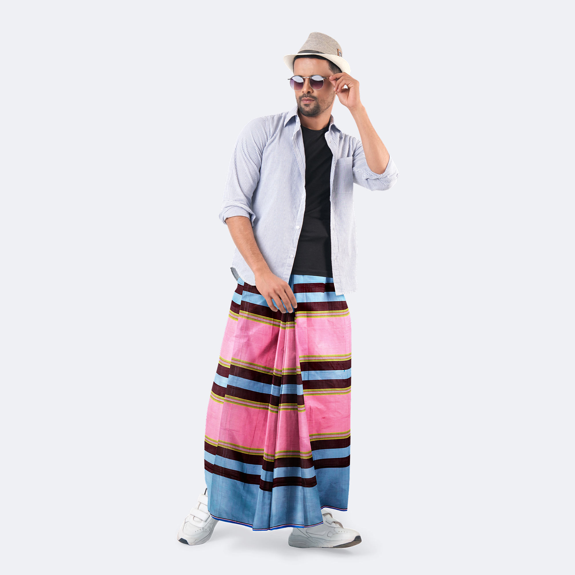 Ash & Olive Cotton Lungi - Bikkhato