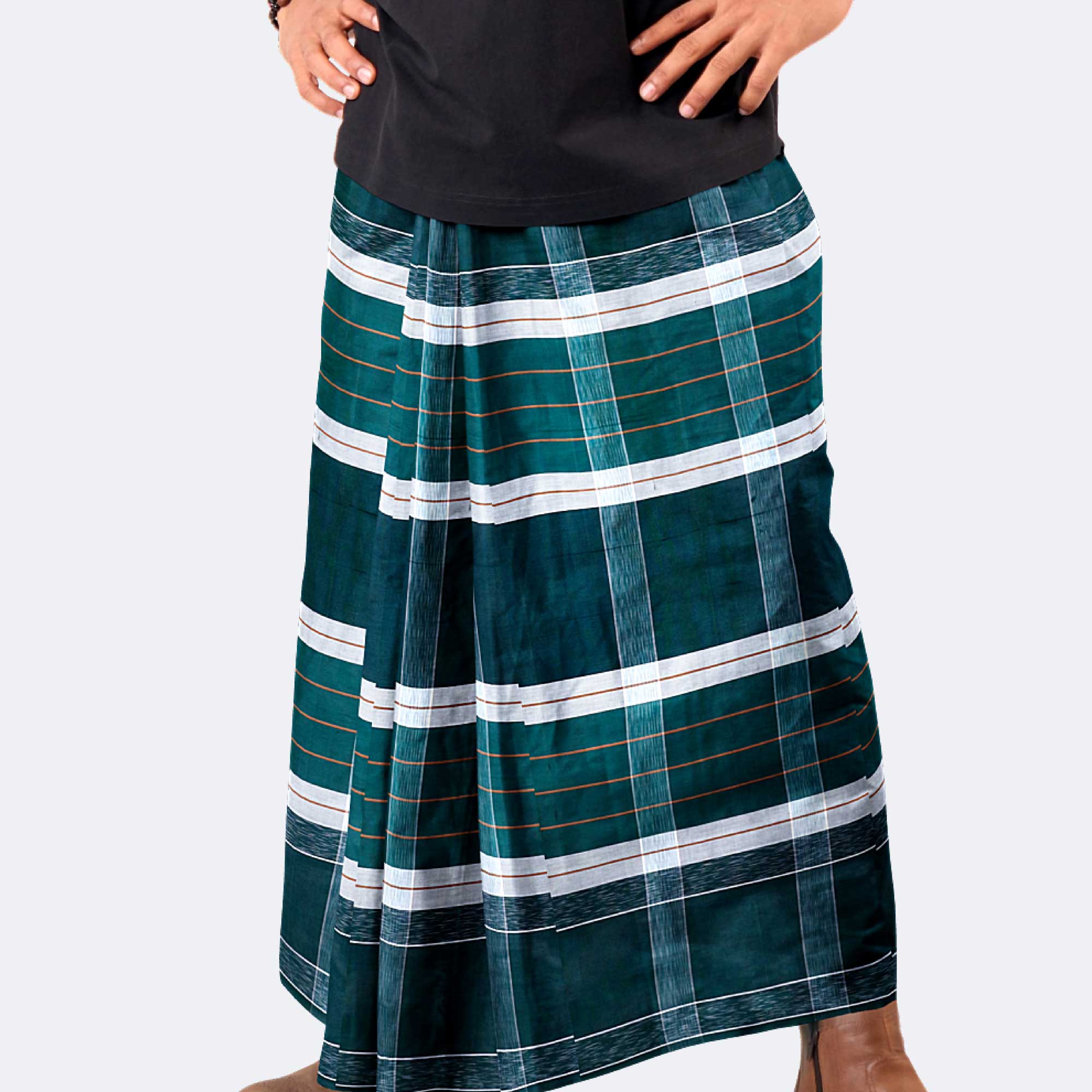 Men's Multicolor Cotton Lungi - Crown