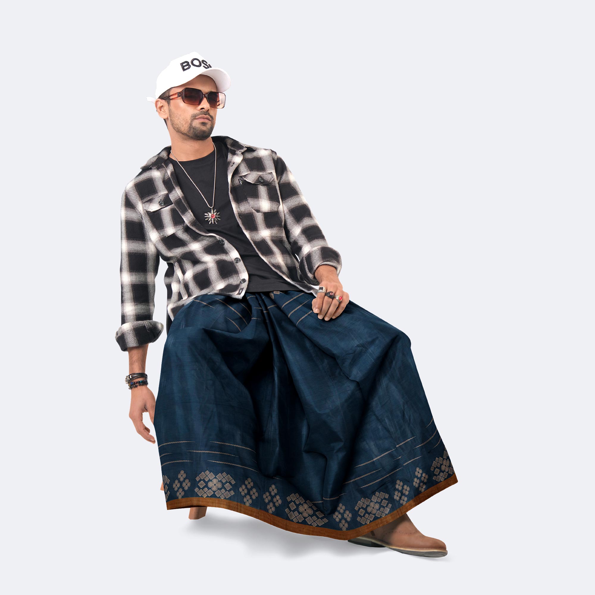 Elegant Dobby Jacquard Weave Lungi - Perfect