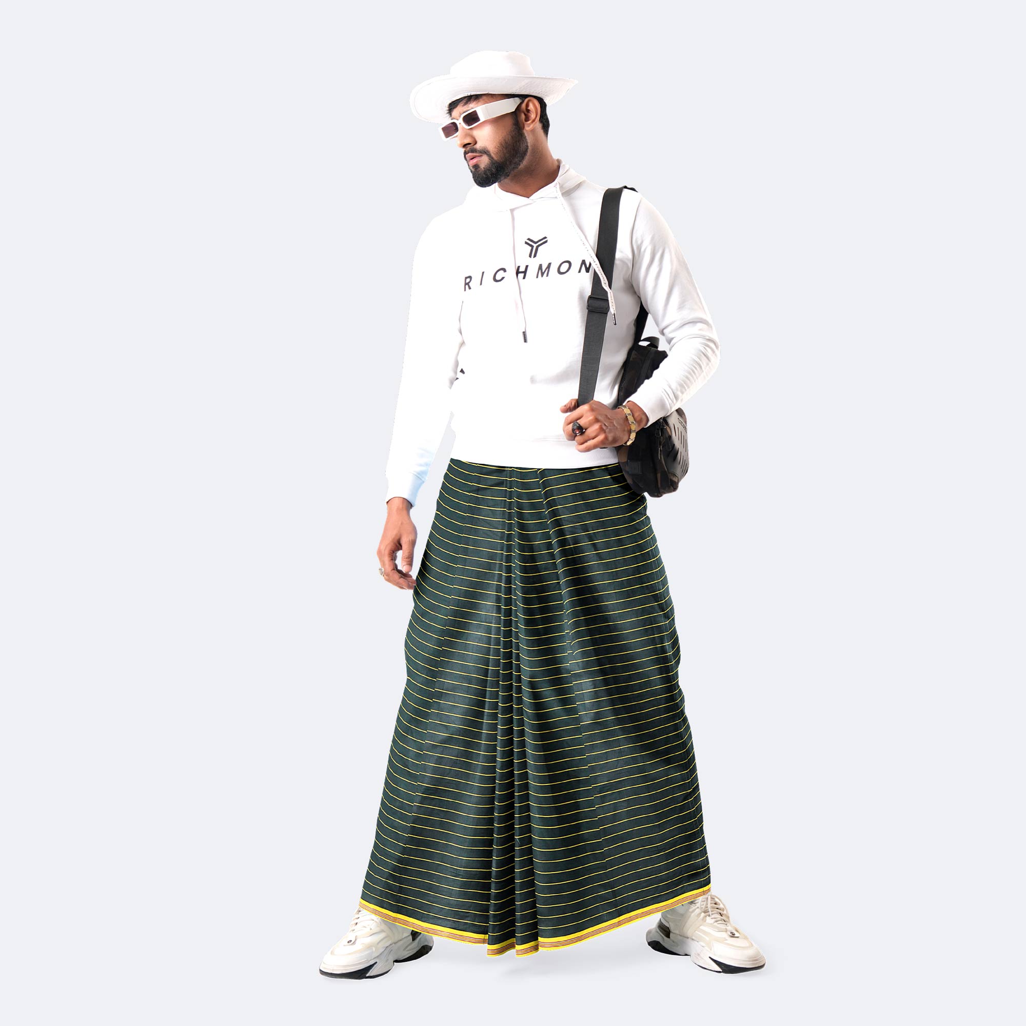 Deep Forest Check Lungi -Rotno  Mala