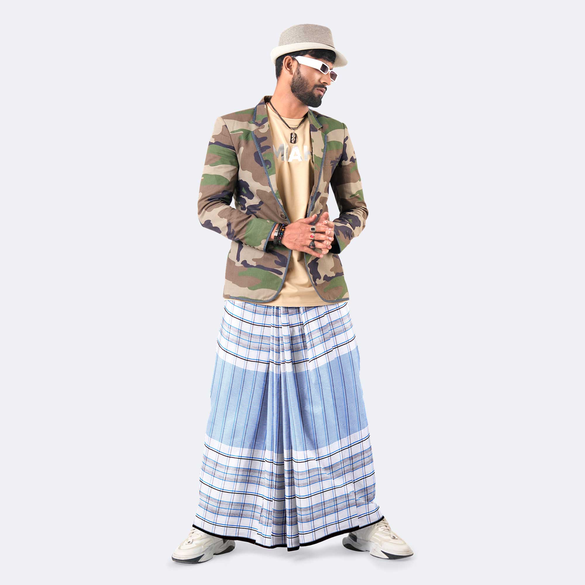 Cloud Stripe Classic Lungi -Rotno  Mala