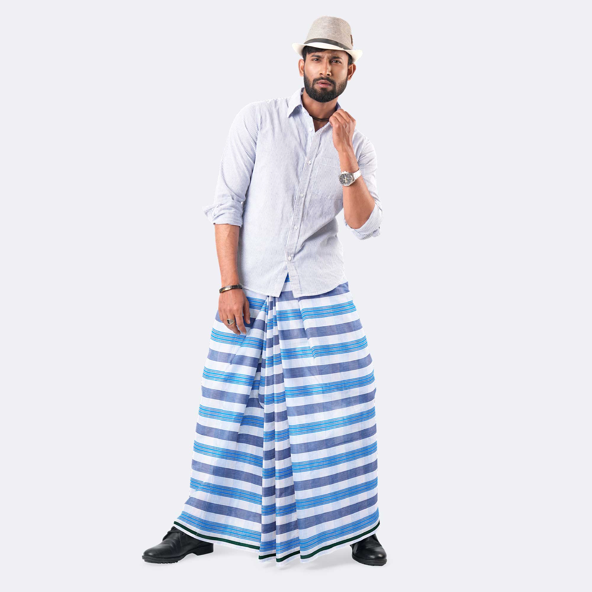 Cotton Stitched Lungi - Torongo