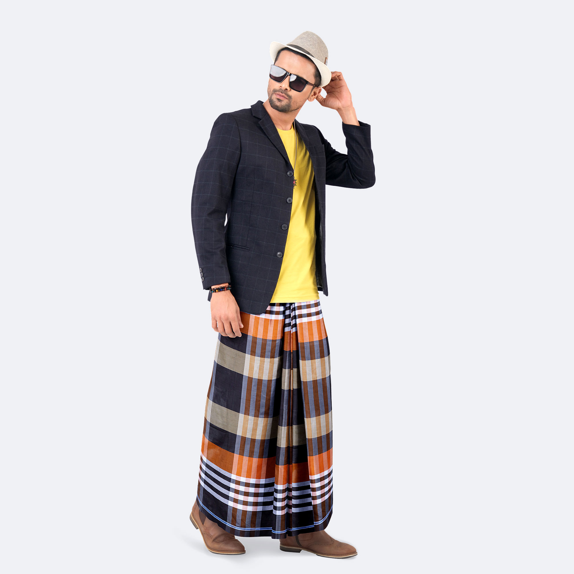 Multicolor Stripe & Chek Lungi - Showkhin