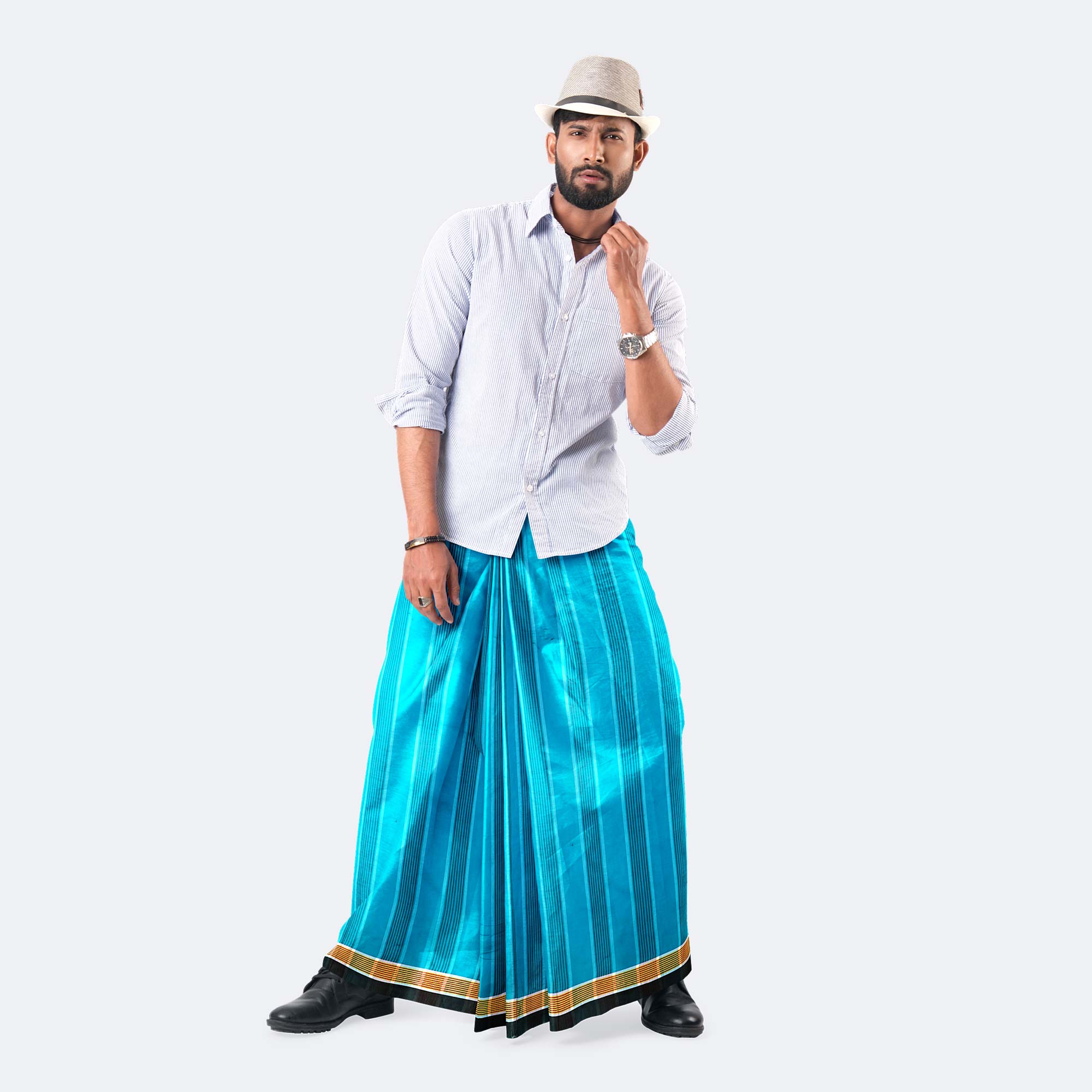 Paste Color Stripe Lungi - Showkhin