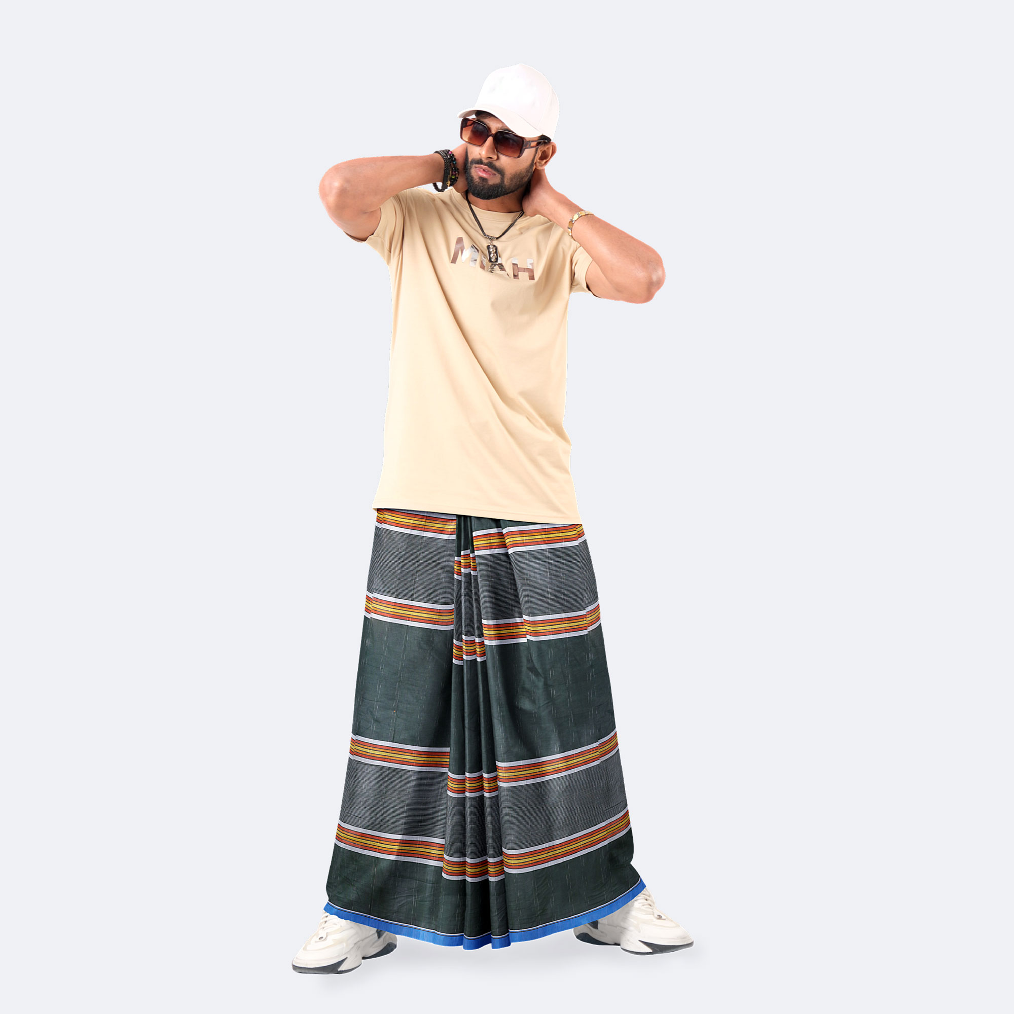 Men's Multicolor Check Lungi - Showkhin