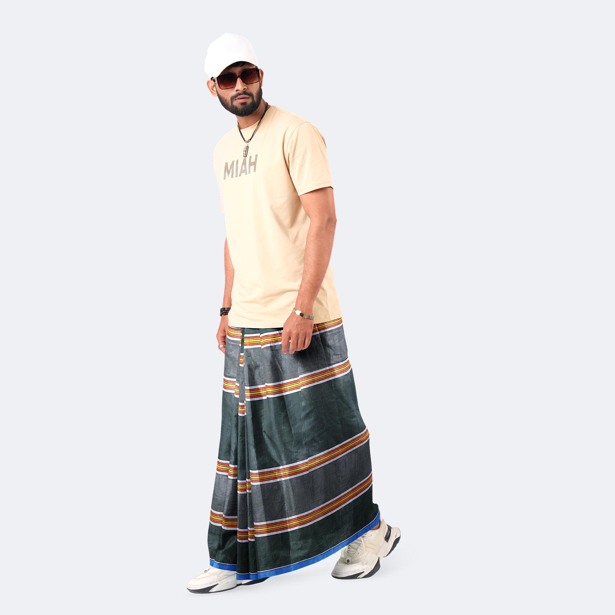 Men's Multicolor Check Lungi - Showkhin