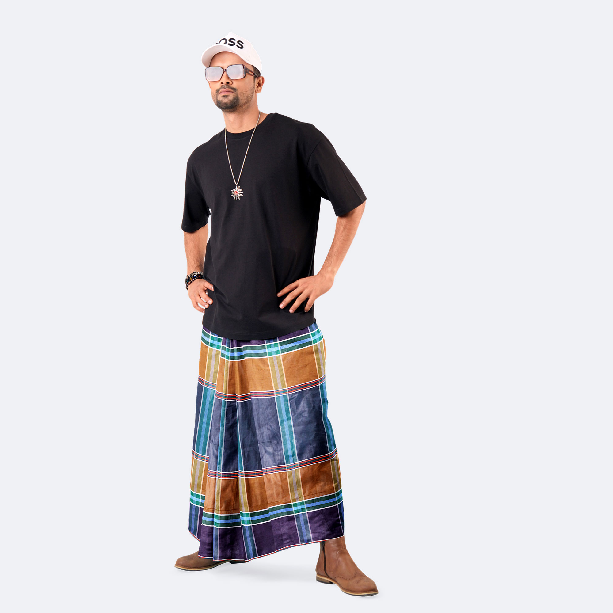 Multicolor Check Lungi - Style