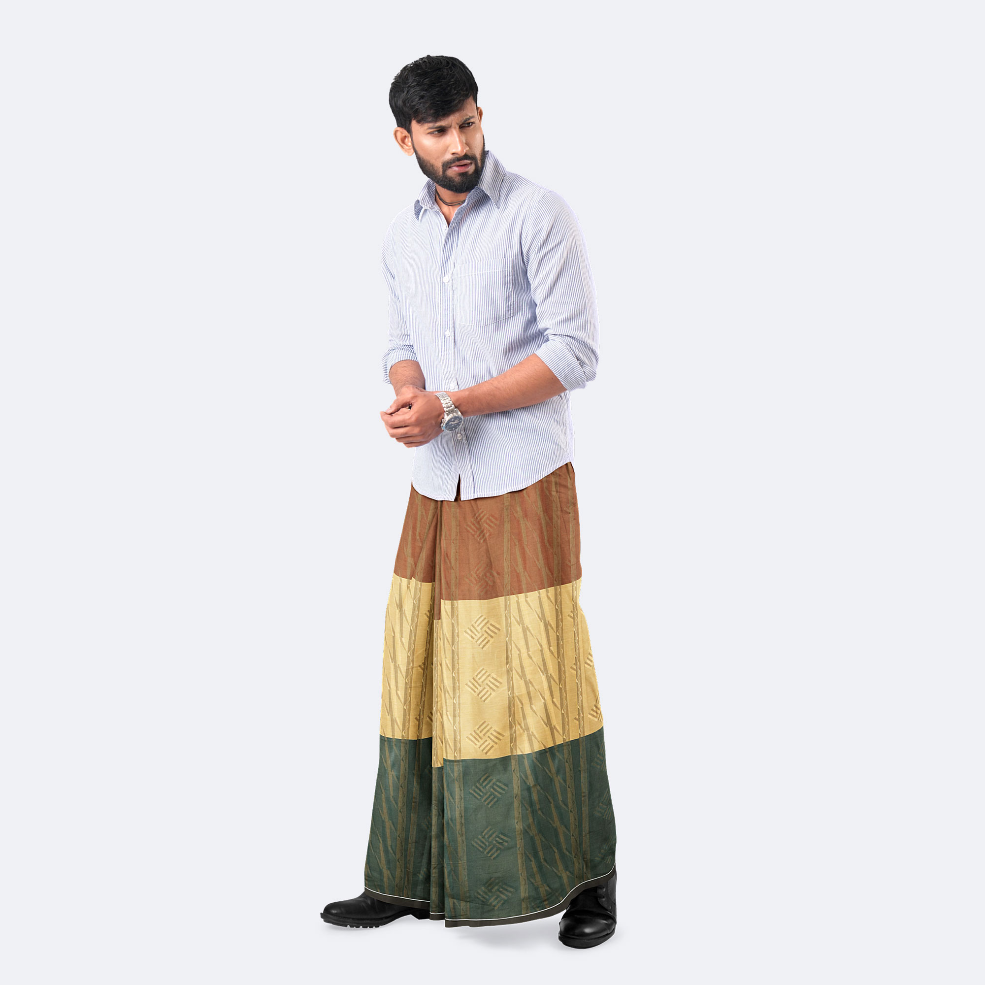 Multicolor Jacquard Pattern Lungi - Bikkhato