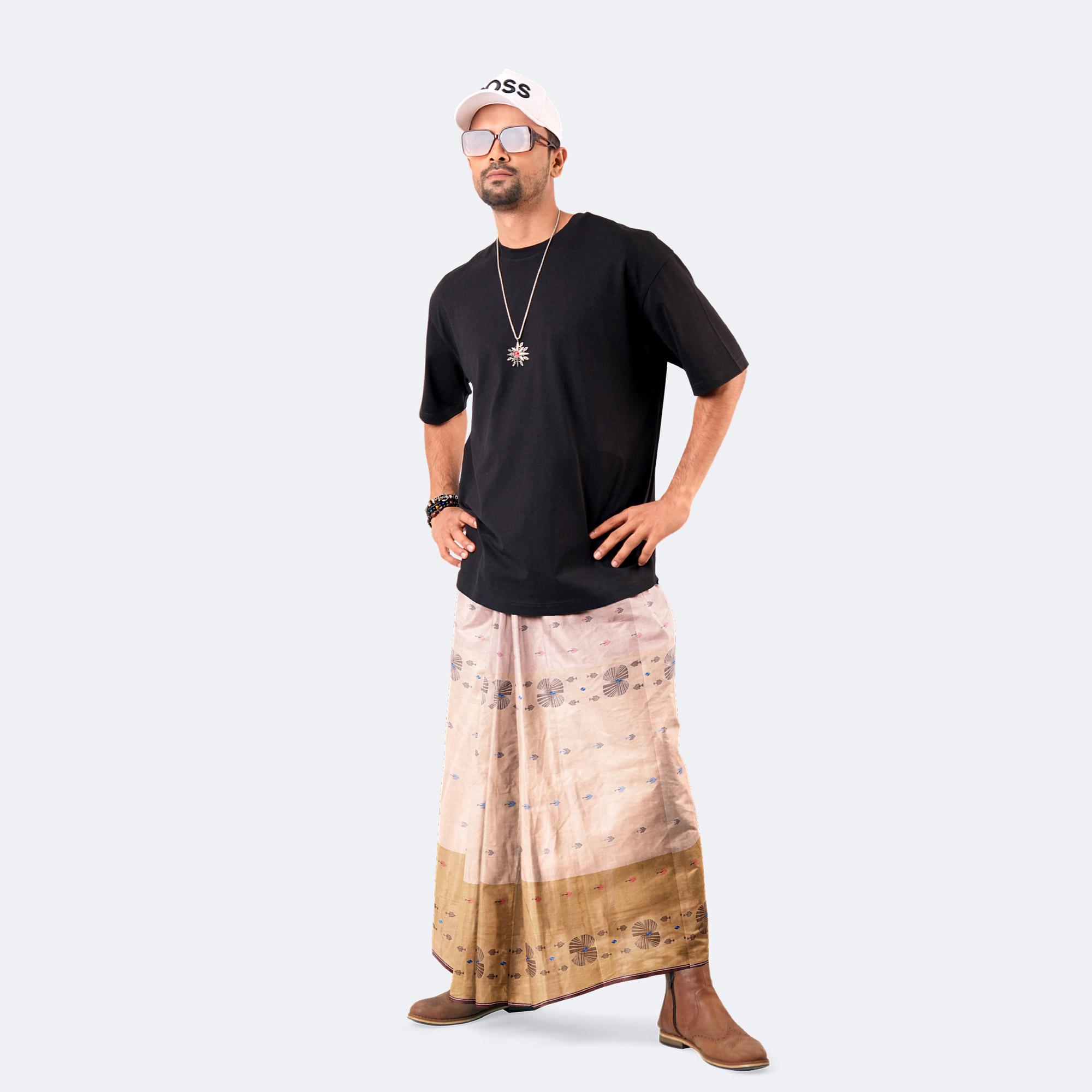 Soft Peach Color Lungi - Bektitto