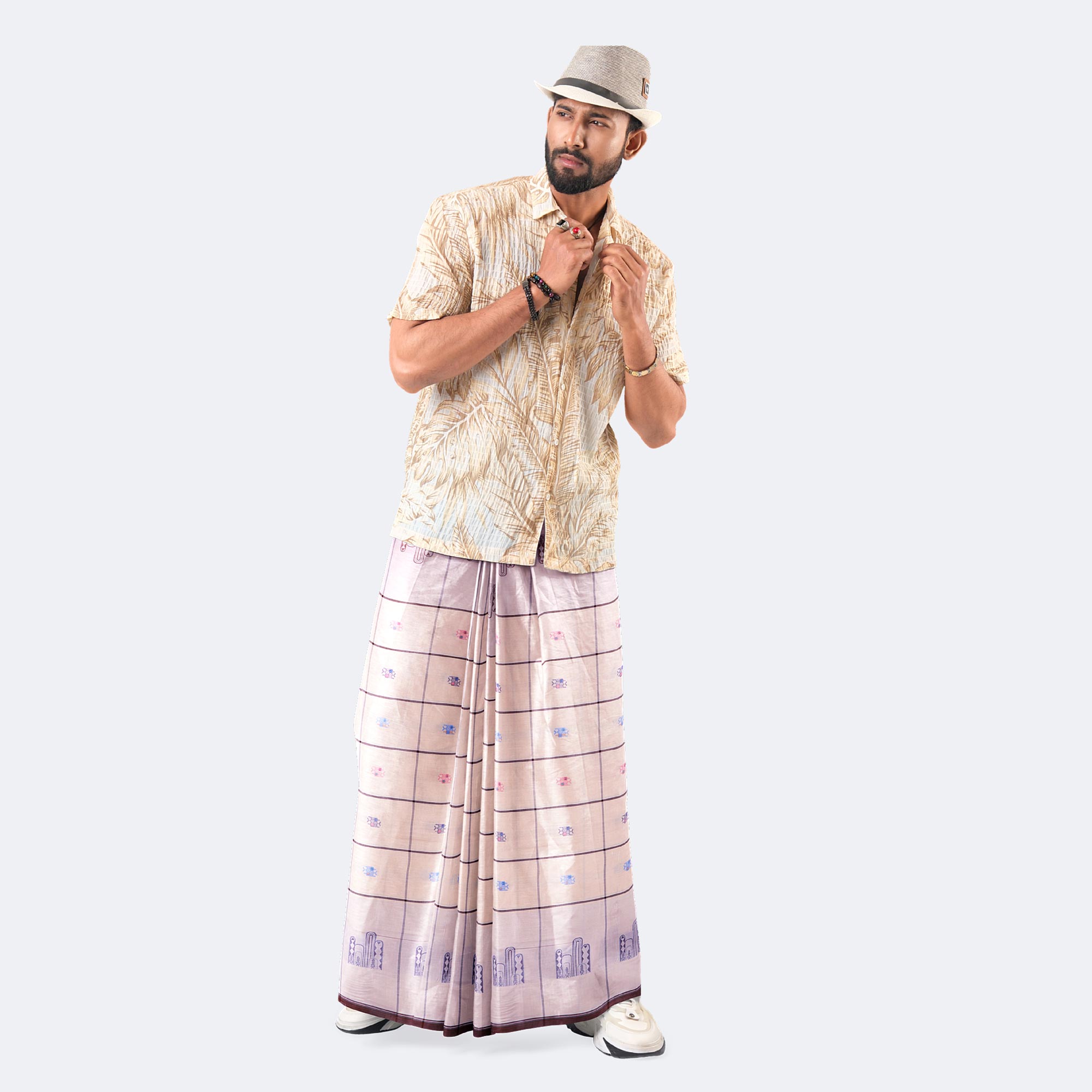 Cream Cloud Lungi - Bektitto