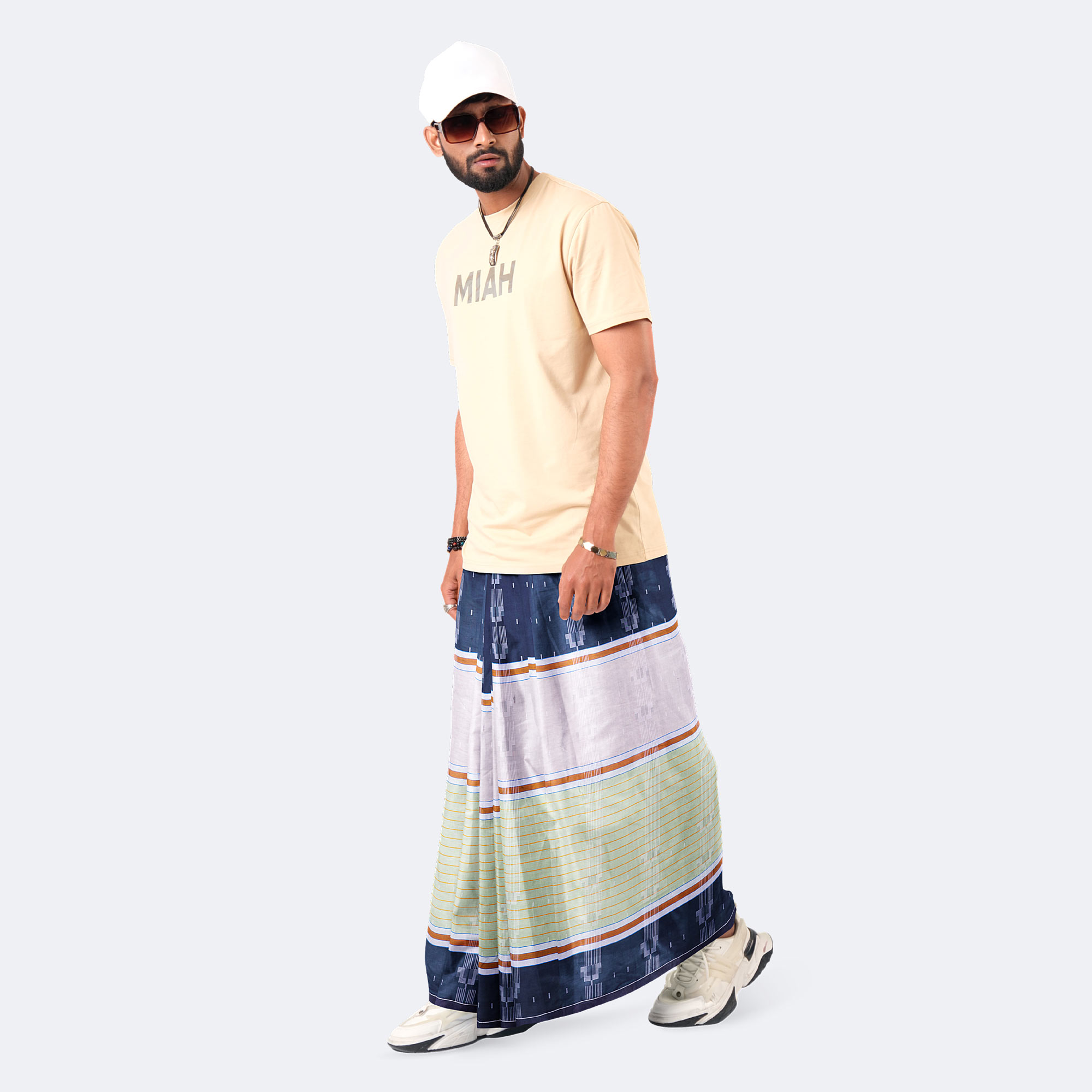 Tricolor Weave Lungi - Nandonik