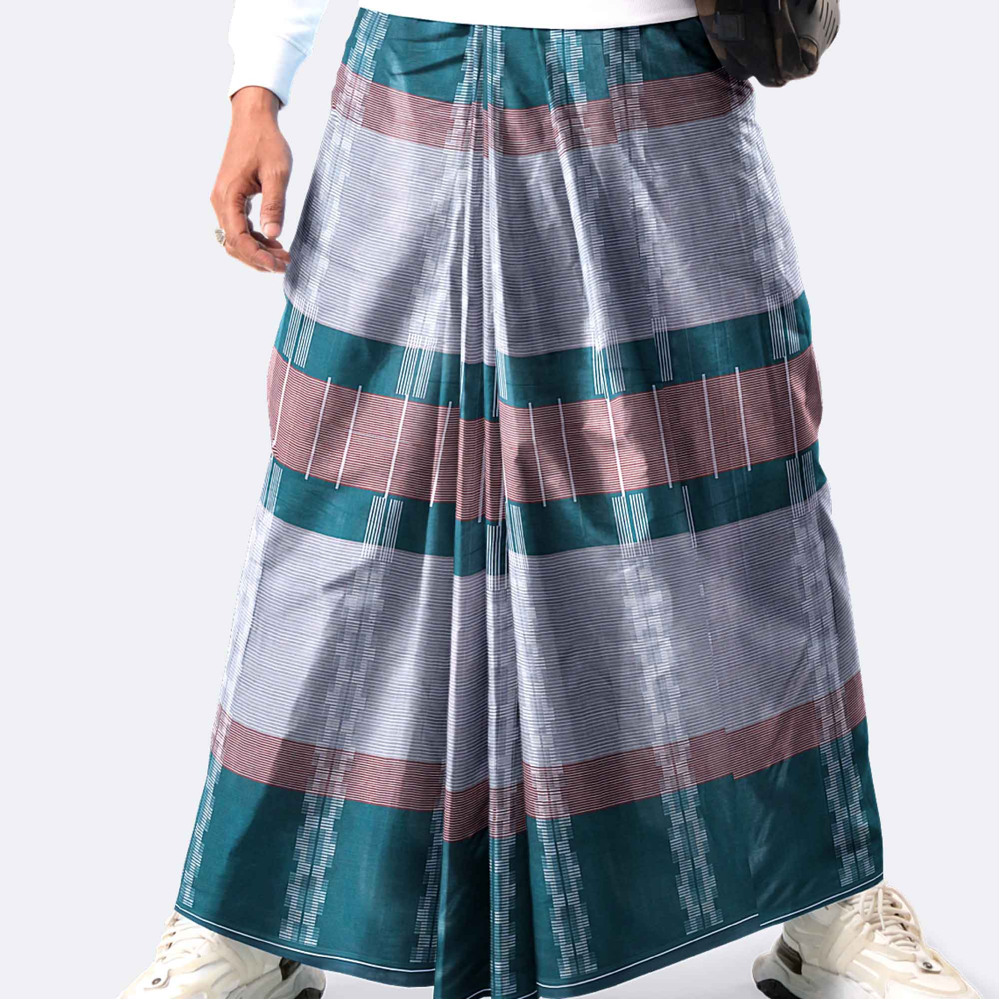 Teal Horizon Lungi - Nandonik