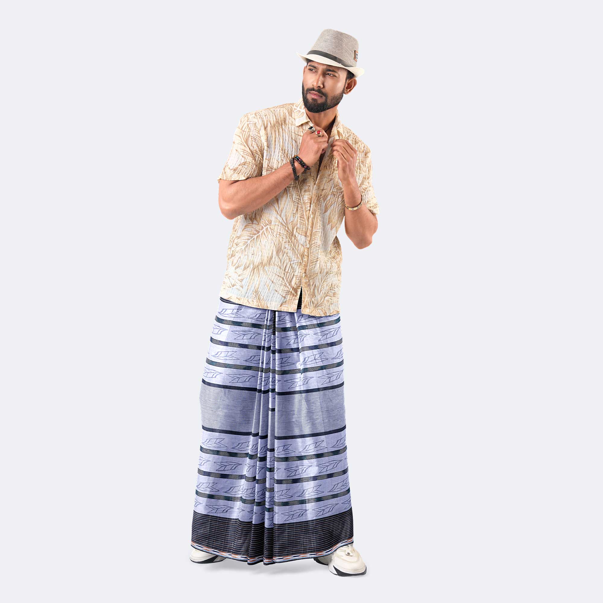 Blue Tone Traditional Lungi – Prachurjo