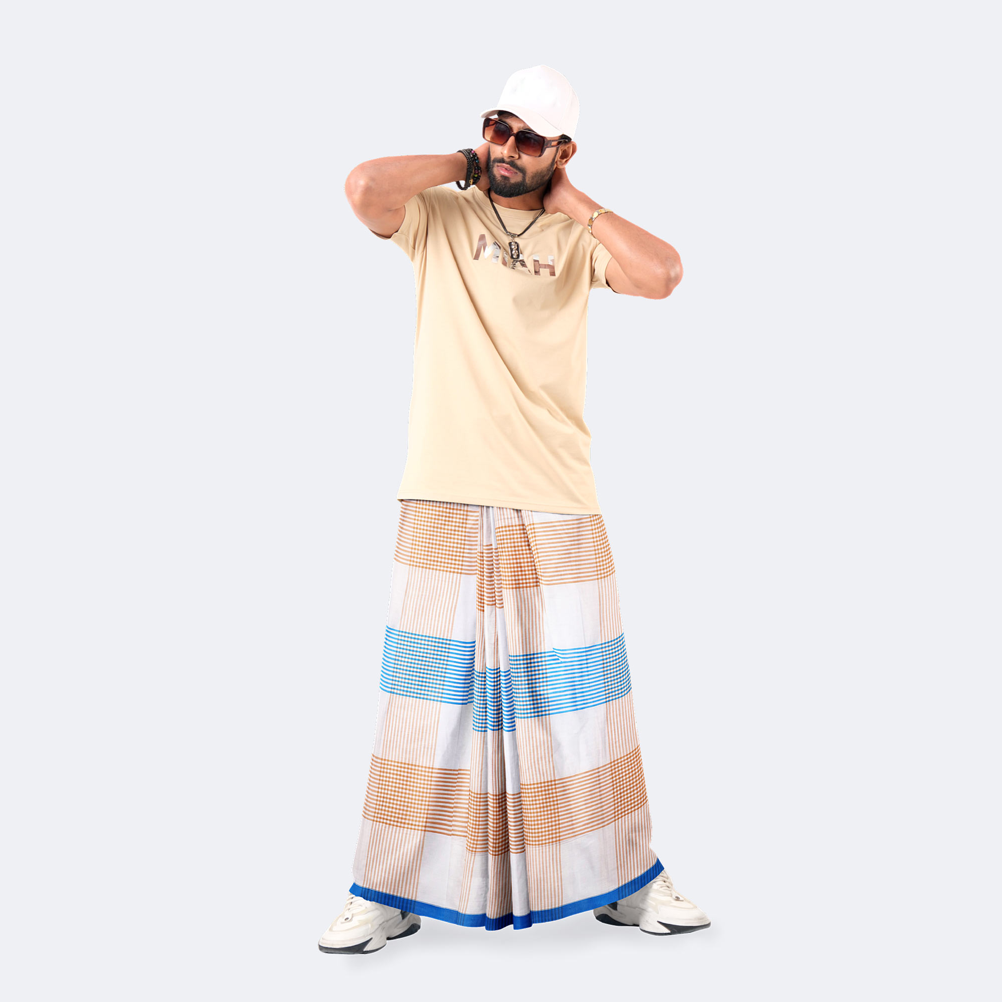 Multicolor Grid Lungi - Saz Bilash