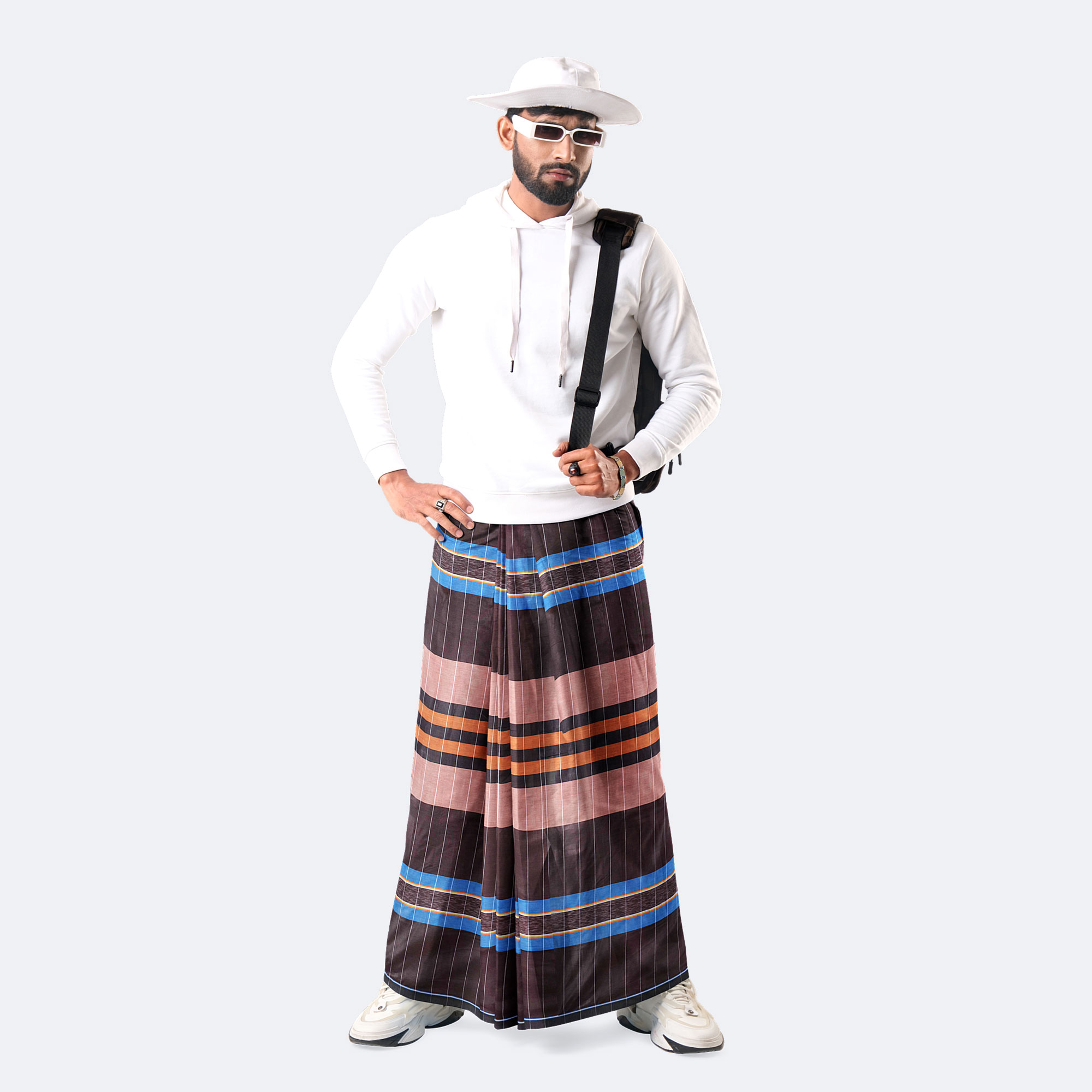 Men’s Multicolor Checked Cotton Lungi - Ashapurno