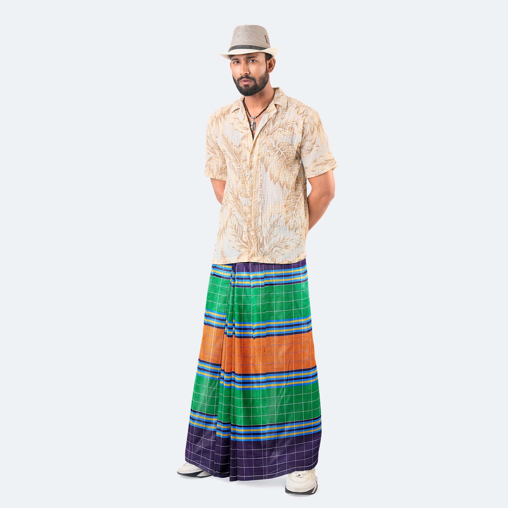 Traditional Men's Cotton Lungi - Ashapurno