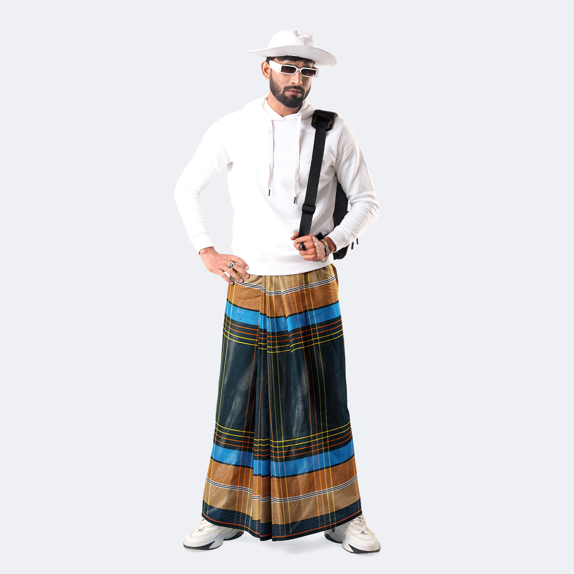 Men’s Multicolor Checked Cotton Lungi - Ashapurno