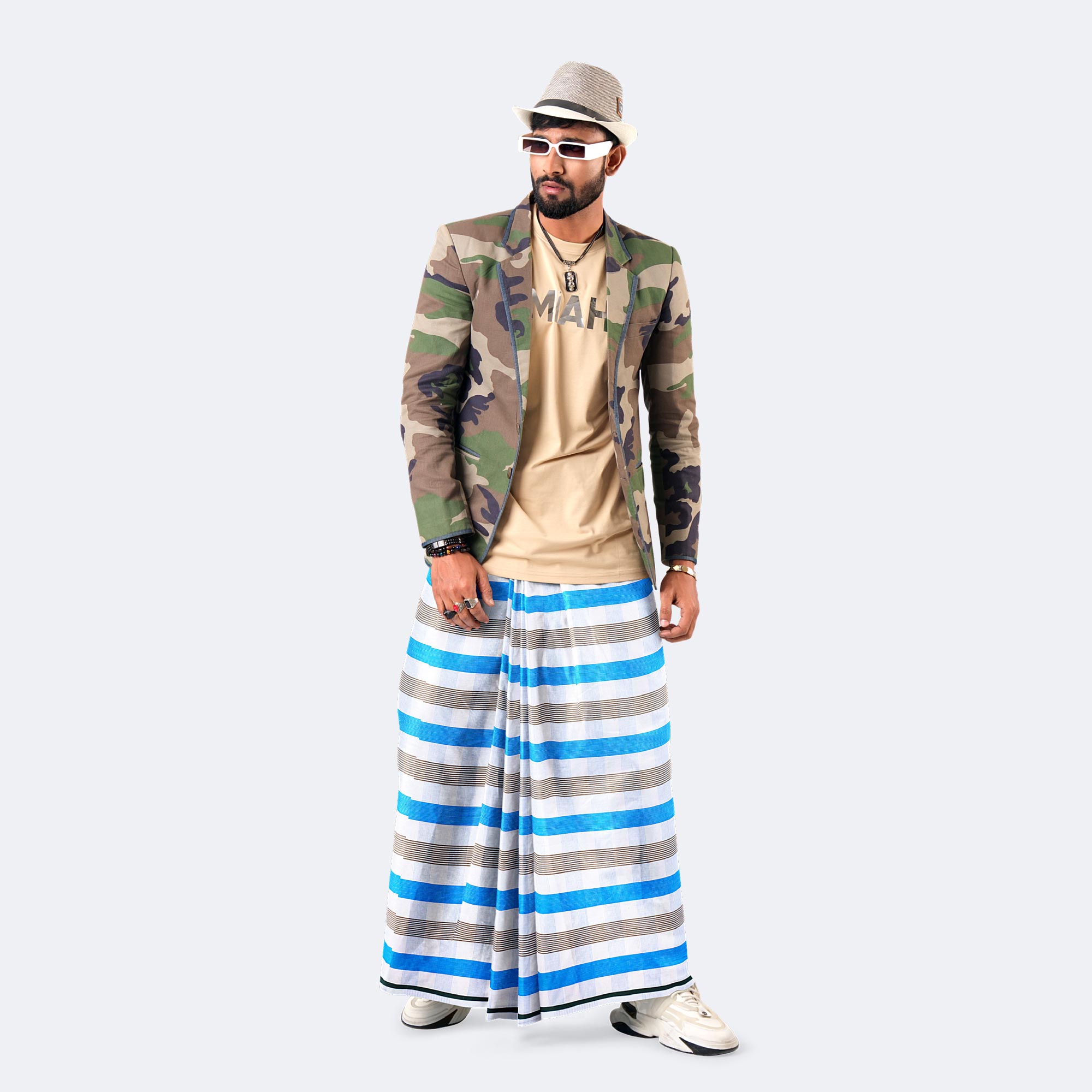 Men’s Everyday Wear Multicolor Stripe Lungi - Torongo