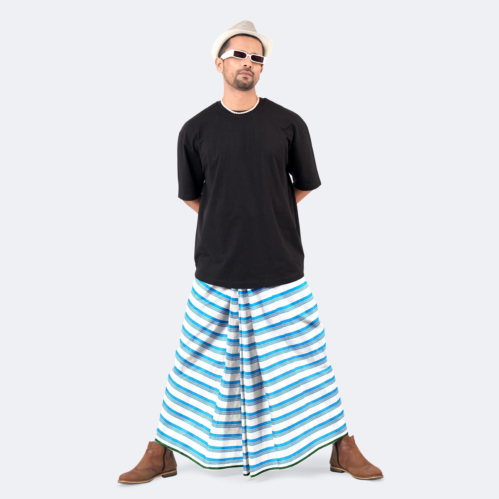 Men’s Daily Wear Multicolor Stripe Lungi - Torongo