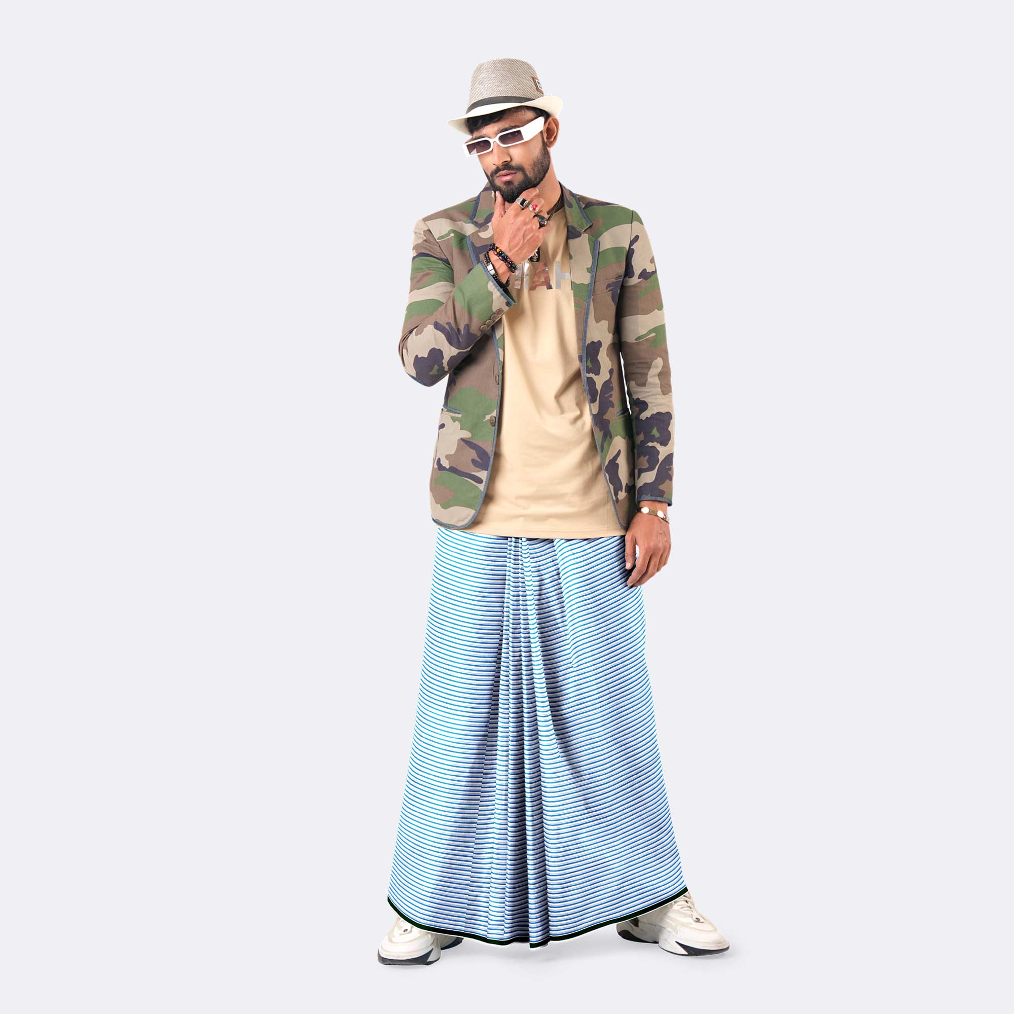 Men’s Premium Soft Cotton Check Lungi - Torongo