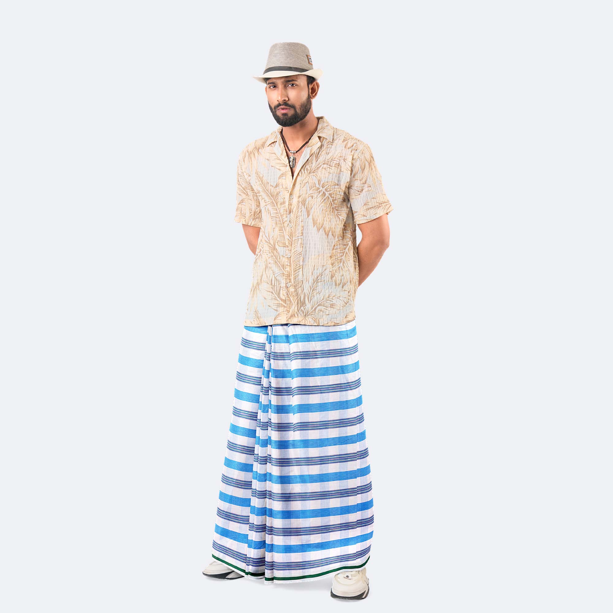 Men’s Comfortable Stripe Soft Cotton Lungi - Torongo