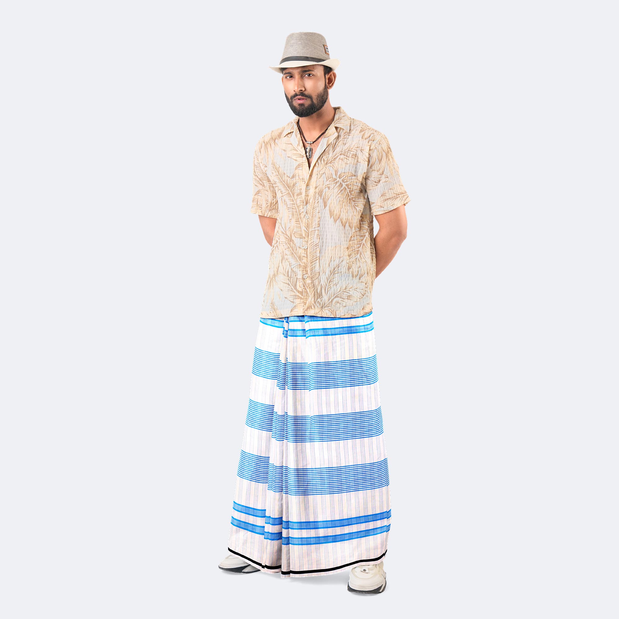 Men's Stripe & Check - Classic Lungi - Showkhin