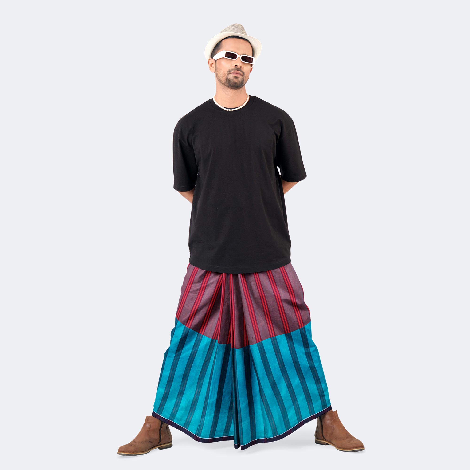 Men's Lungi Stripe & Check - for Summer - Showkhin