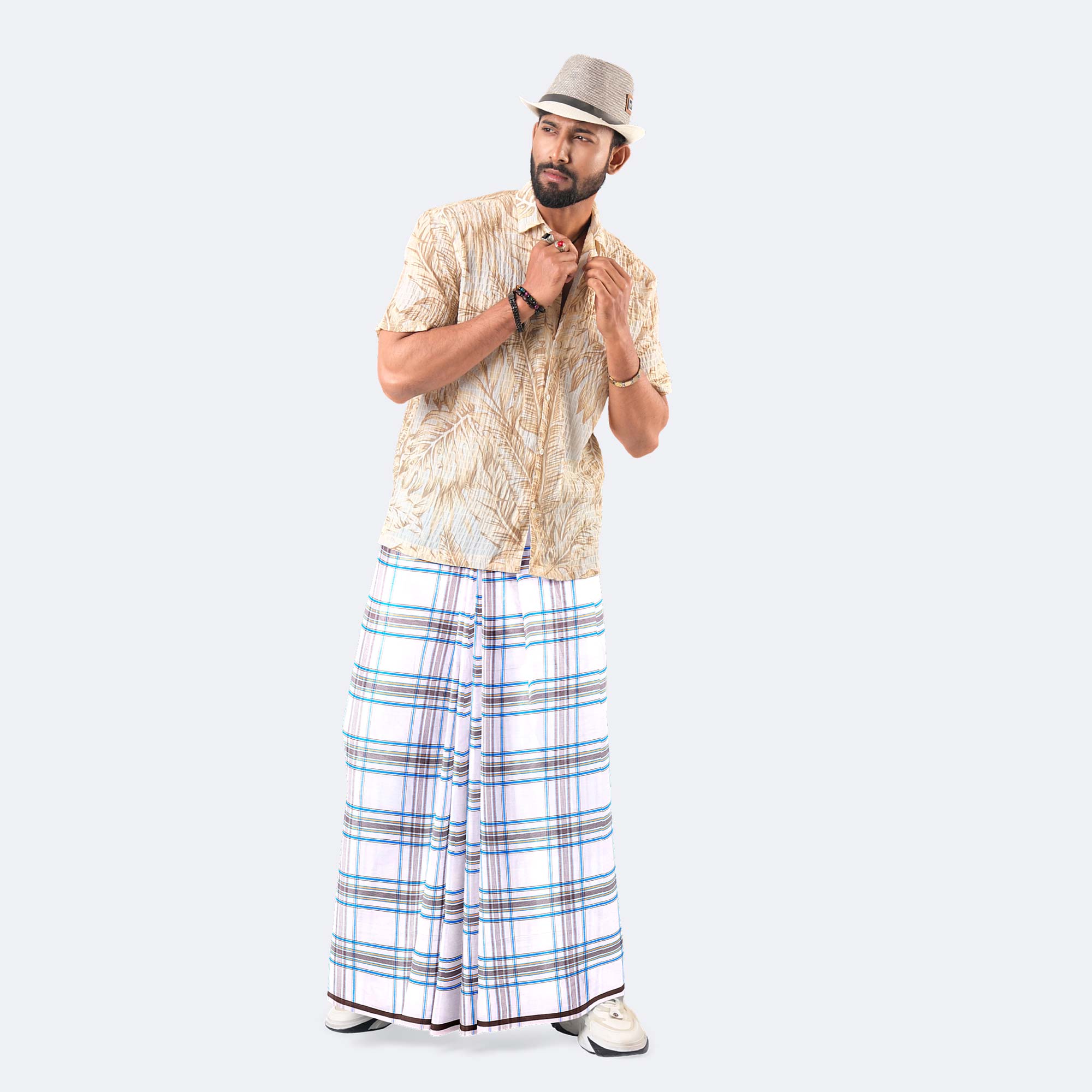 Men’s Premium Soft Stitched Stripe Lungi - Prachurjo