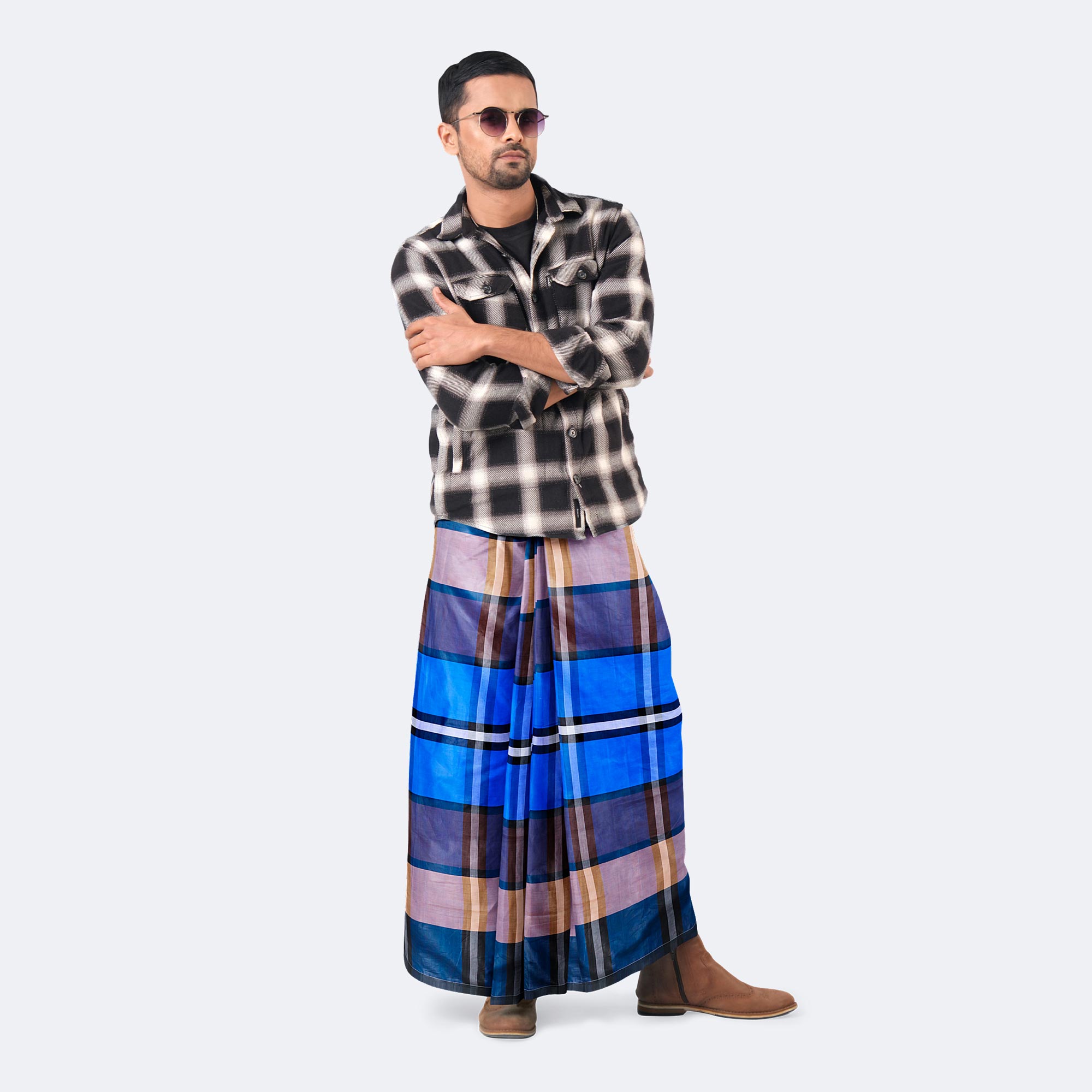 Men's Multicolor Premium Cotton Lungi - Aontorik