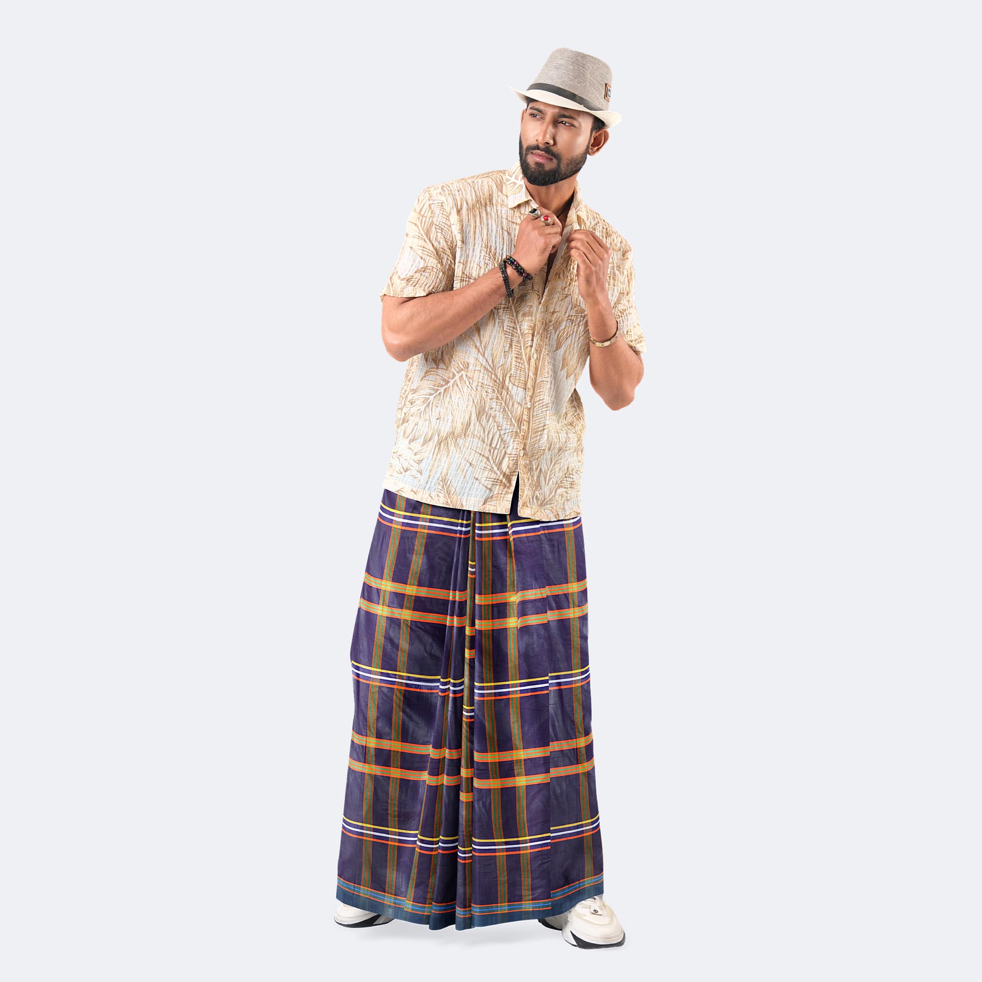 Men's Soft Multi Check Cotton Lungi