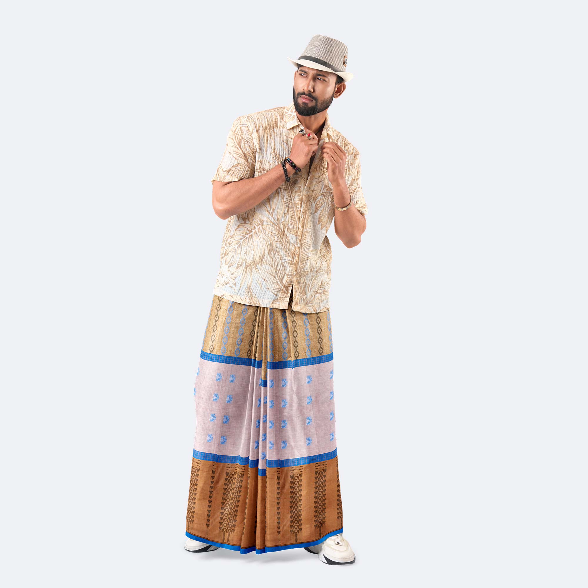 Premium Quality Jacquard Stitched Lungi for Men - Bektitto