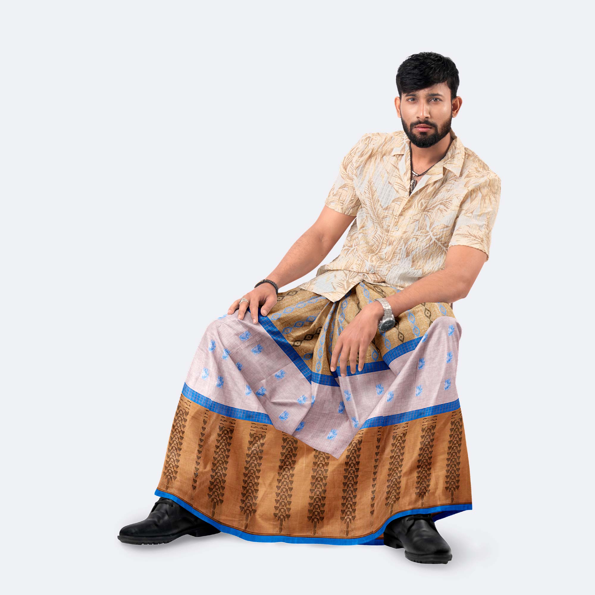 Premium Quality Jacquard Stitched Lungi for Men - Bektitto