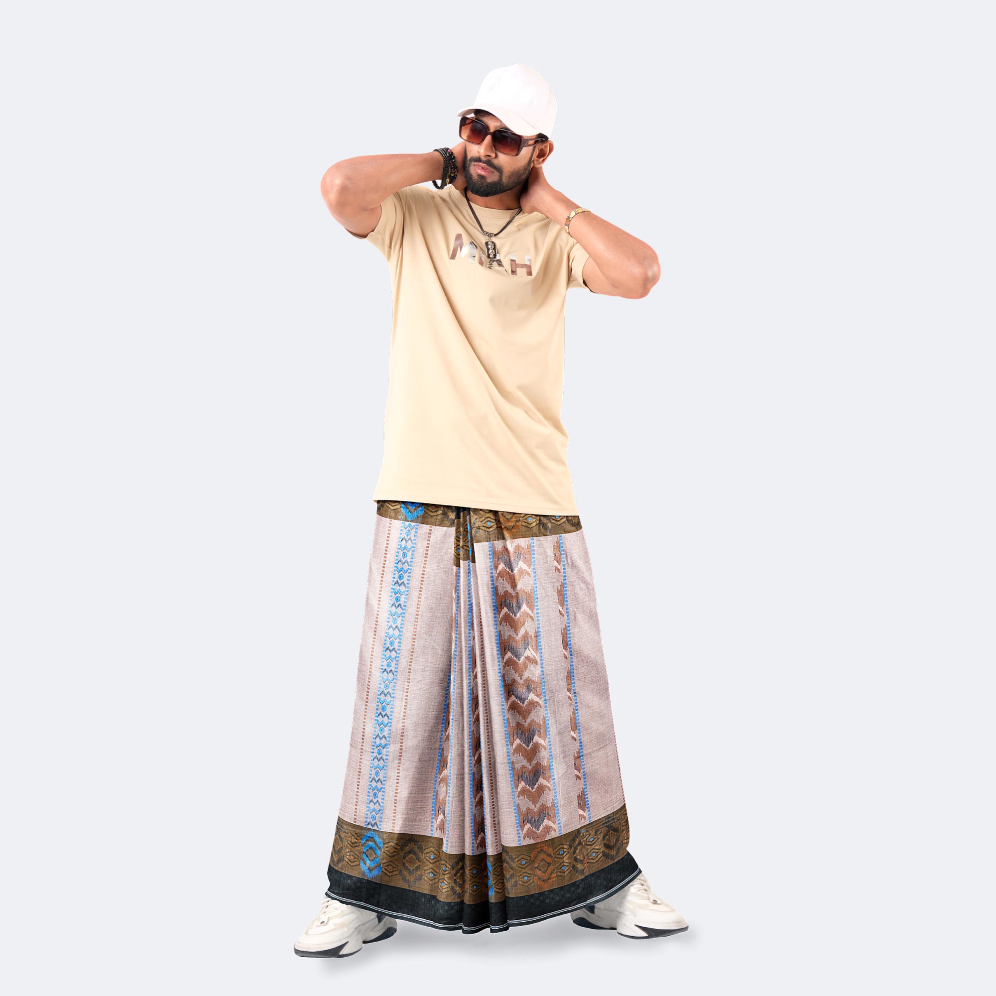 Men’s Classic Jacquard Stitched Lungi – All-Day Comfort - Bektitto