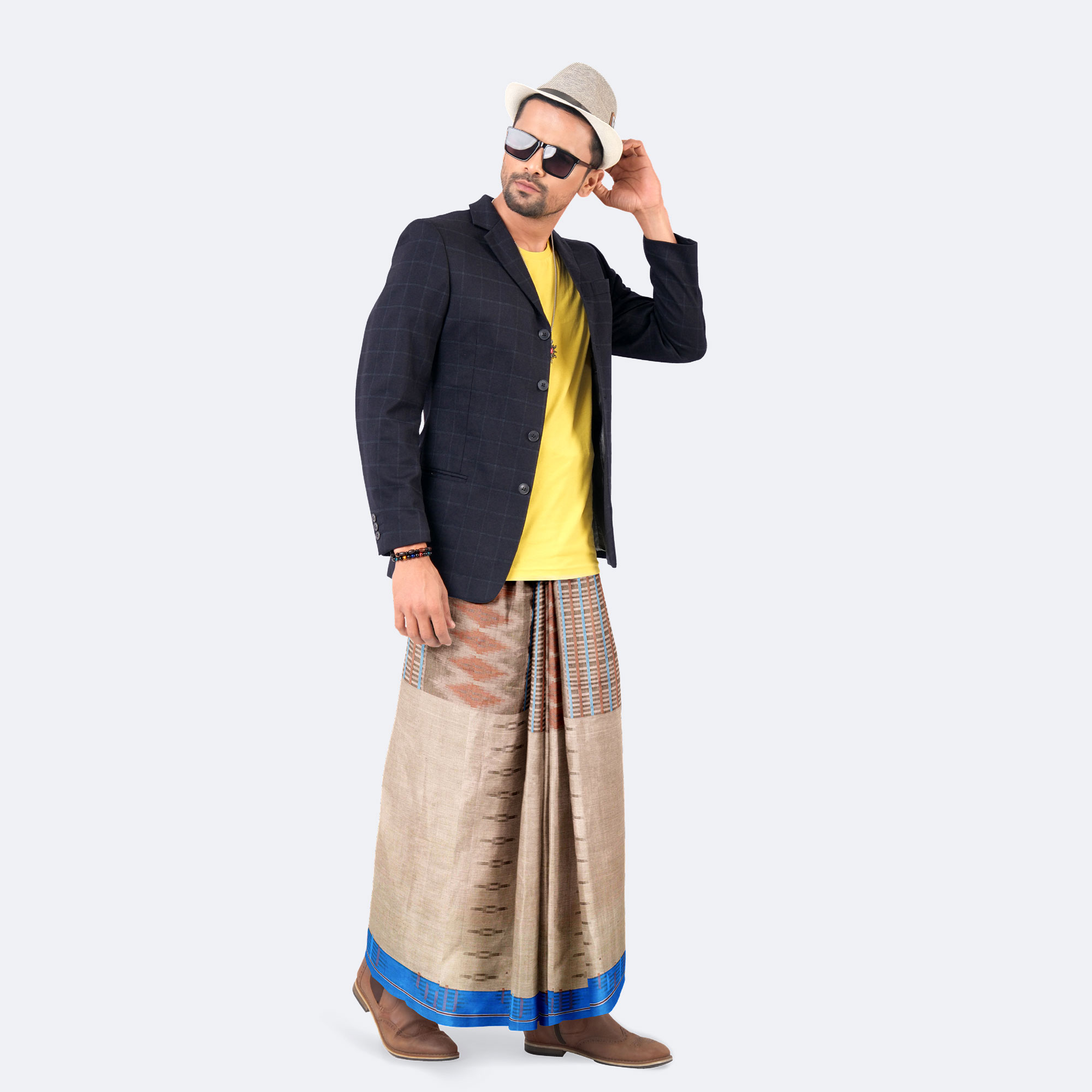 Men’s Soft Jacquard Woven Lungi - Bektitto