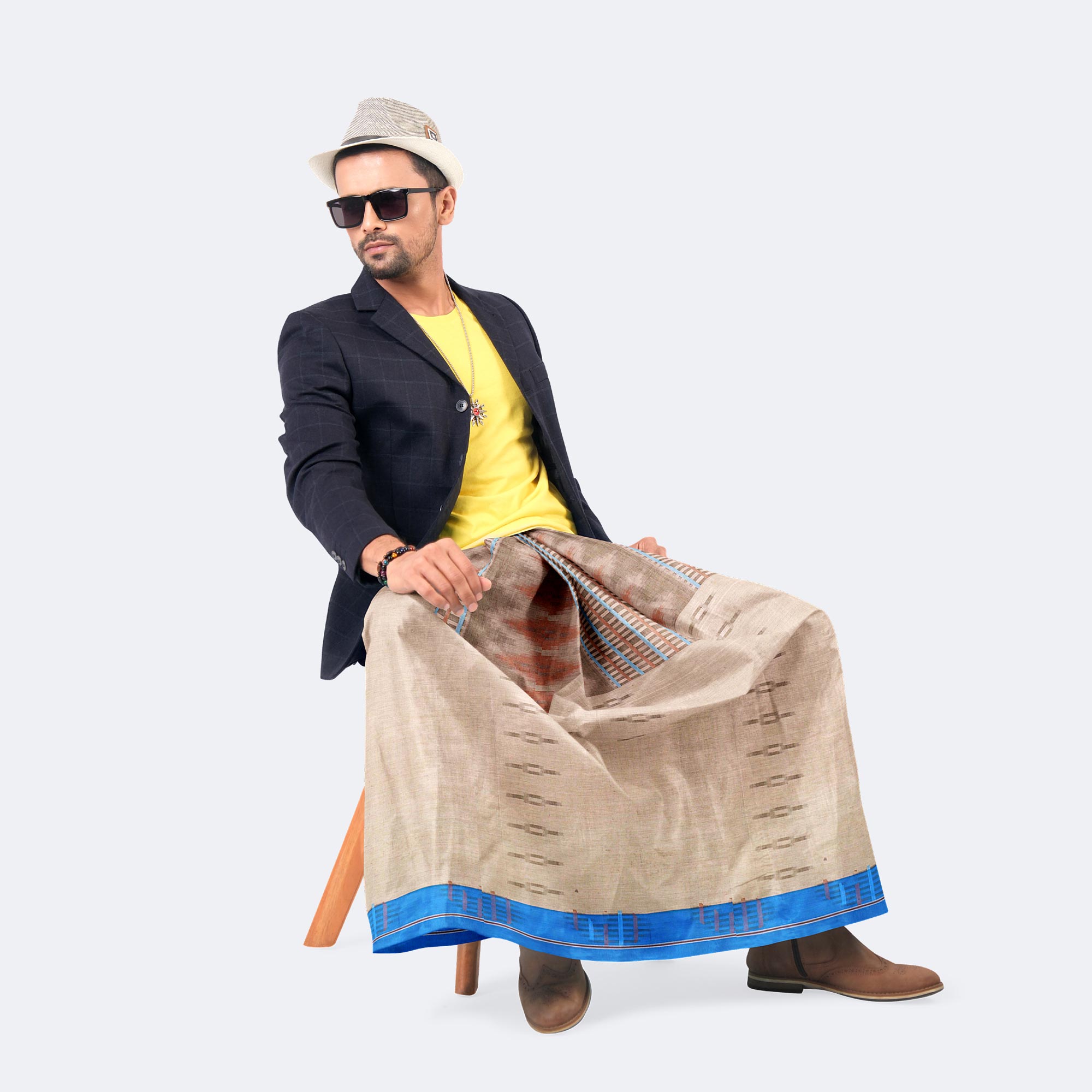 Men’s Soft Jacquard Woven Lungi - Bektitto