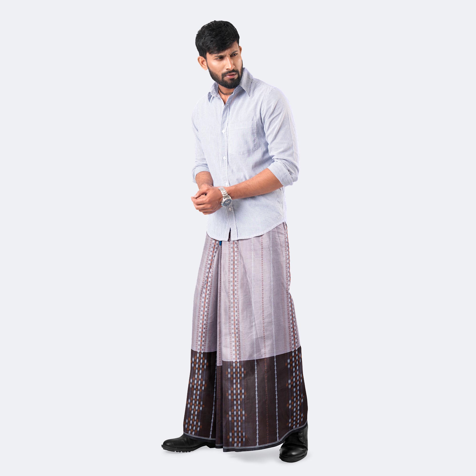 Elegant Multicolor Jacquard Stitched Lungi - Bektitto