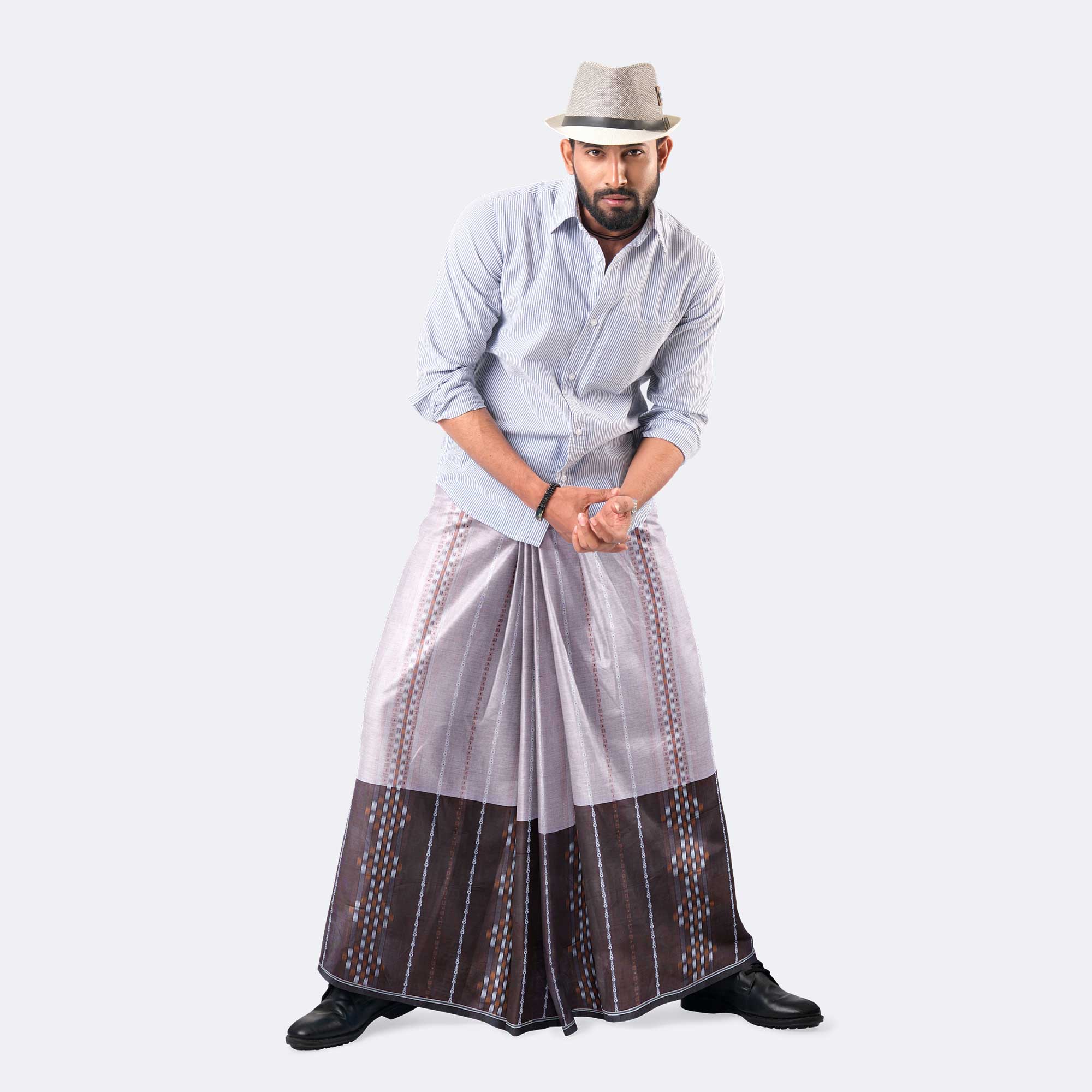 Elegant Multicolor Jacquard Stitched Lungi - Bektitto