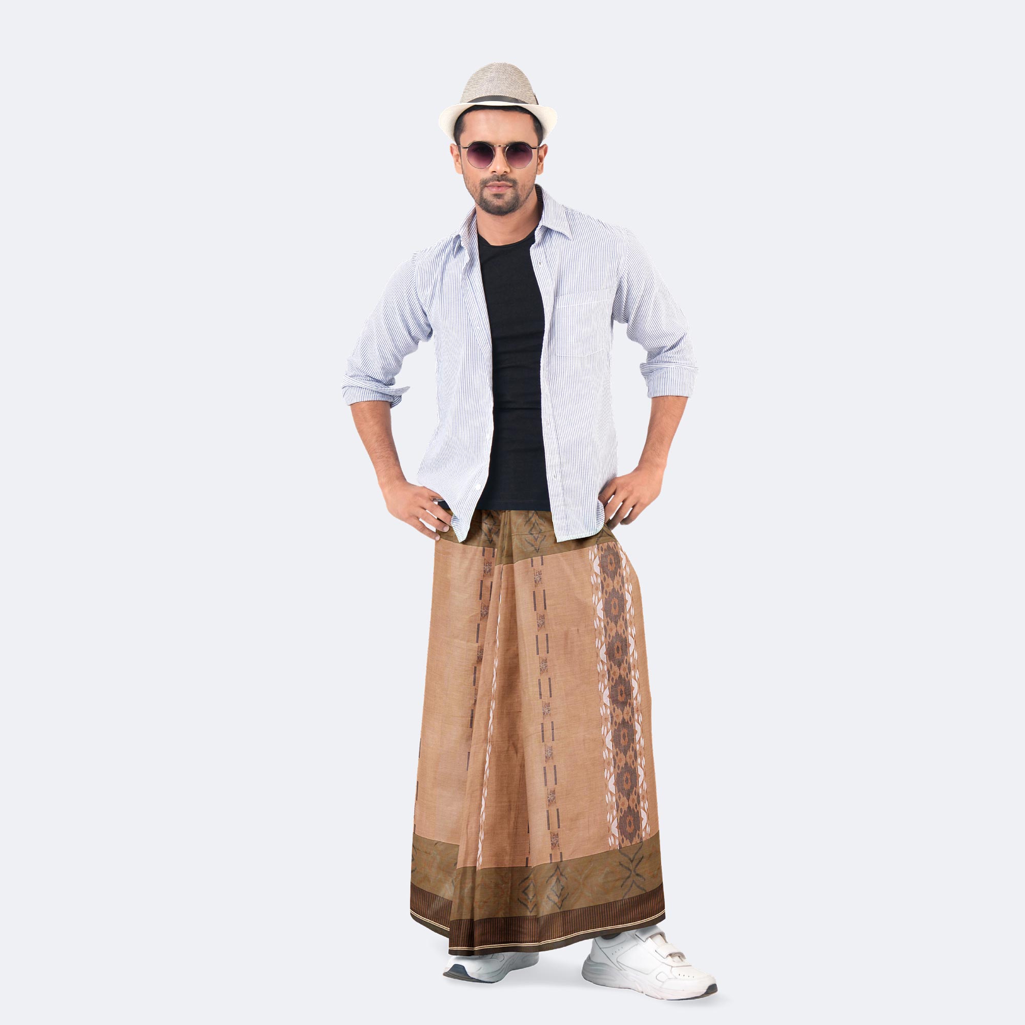 Men’s Multicolor Jacquard Stitched Woven Lungi - Bektitto