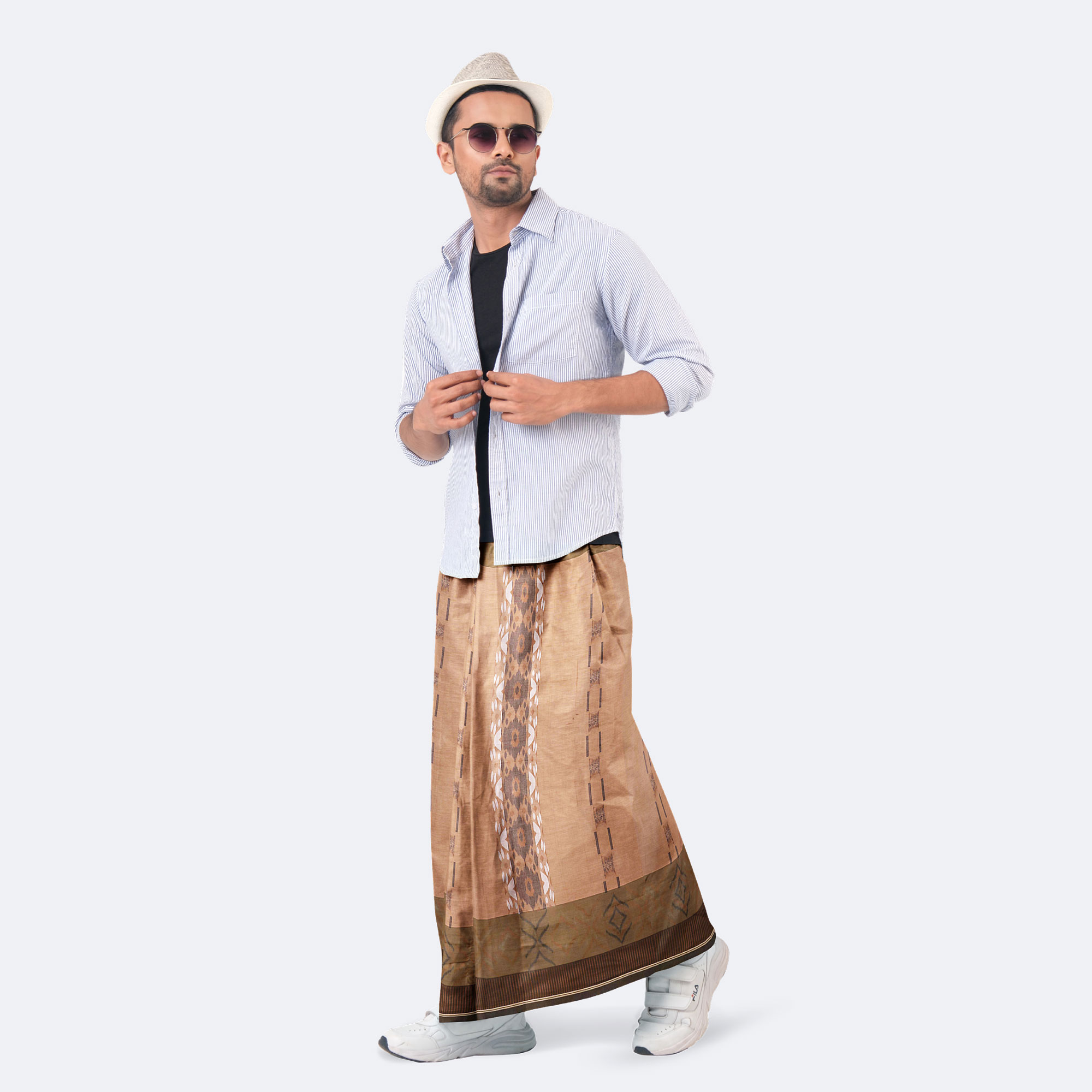 Men’s Multicolor Jacquard Stitched Woven Lungi - Bektitto