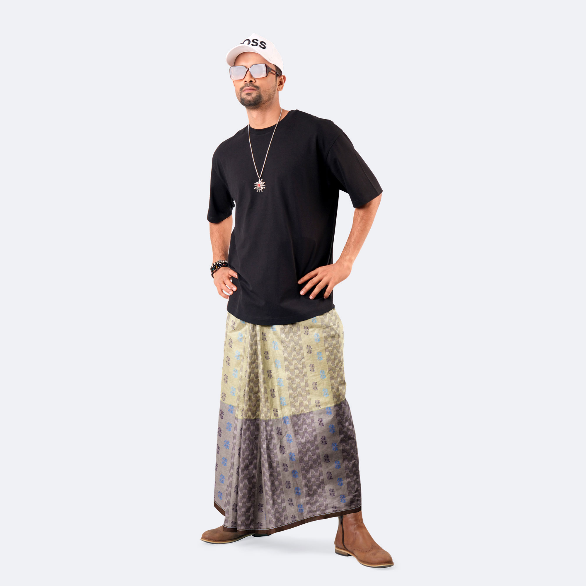 Men’s Classic Jacquard Stitched Woven Lungi - Bektitto