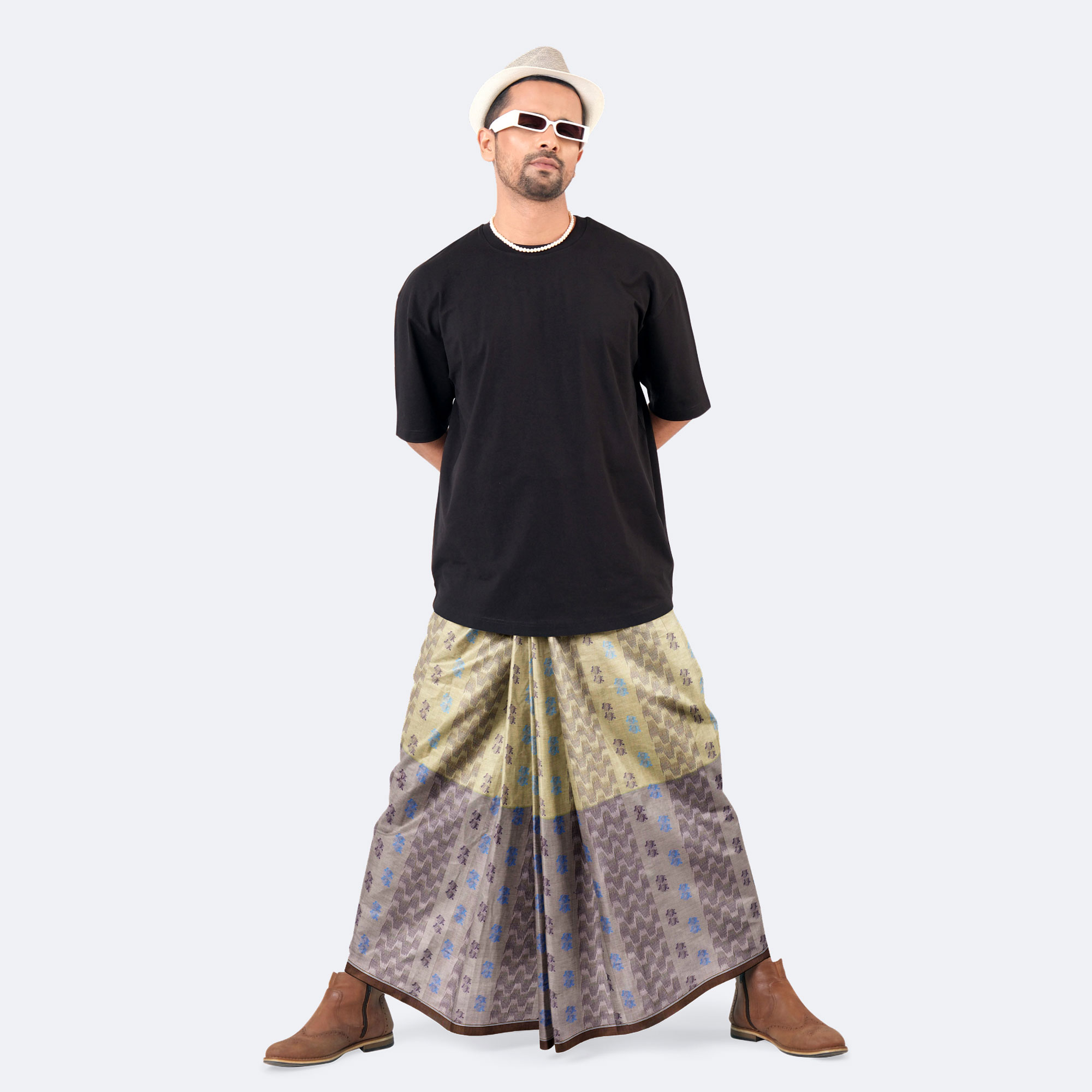 Men’s Classic Jacquard Stitched Woven Lungi - Bektitto