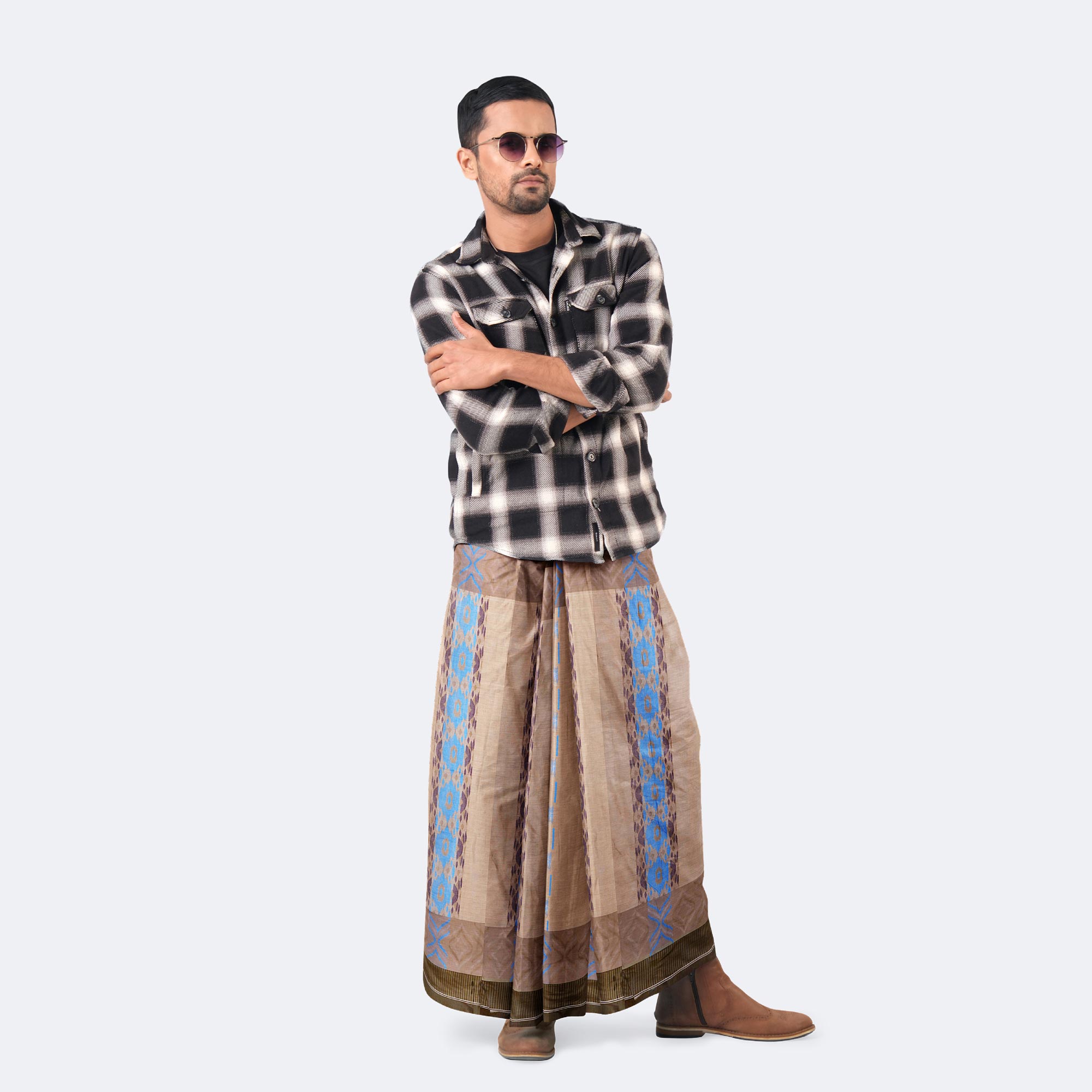 Men’s Premium Jacquard Woven Cotton Lungi - Bektitto